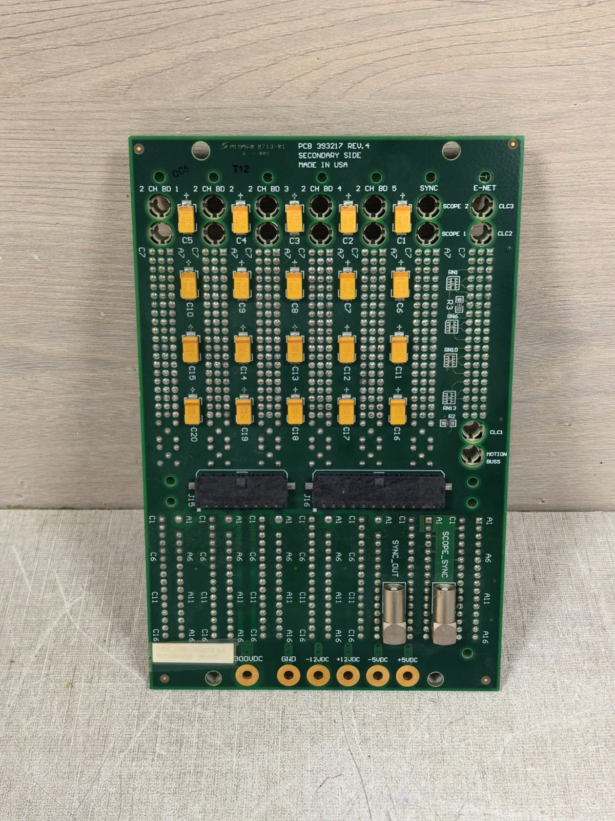 NOV TUBOSCOPE 393219 / 393217 REV.4 NOV TUBOSCOPE PCBA 393219 / 393217 REV.4 BACKPLANE BOARD 8