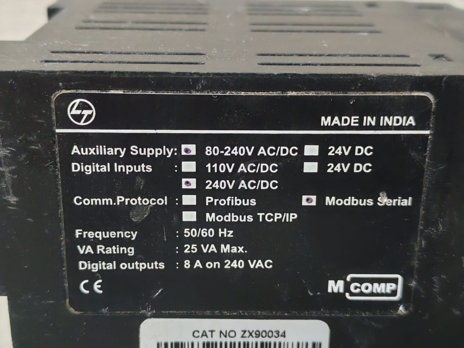 LT MCOMP ZX90034 REV.04 LT MCOMP ZX90034 REV.04 INTELLIGENT MOTOR CONTROL MONITORING &PROTECTION RELAY 9