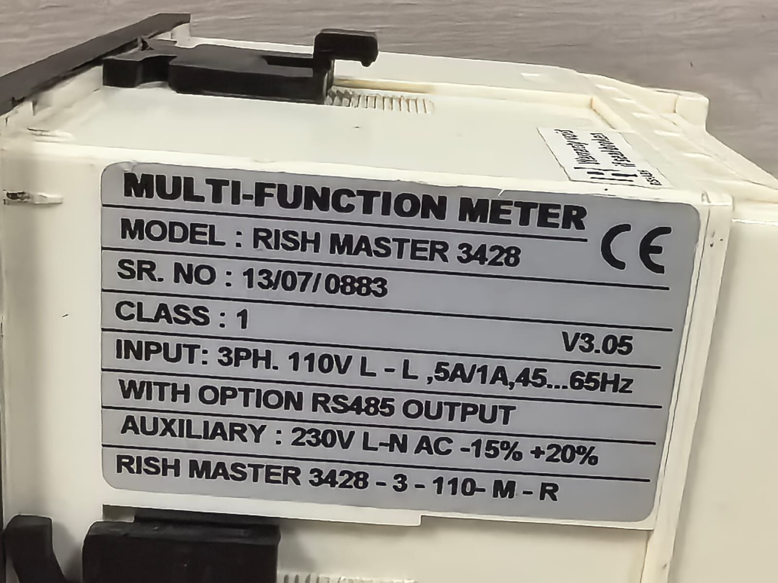 RISHABH RISH MASTER 3428 RISHABH RISH MASTER 3428 MULTI-FUNCTION METER 8