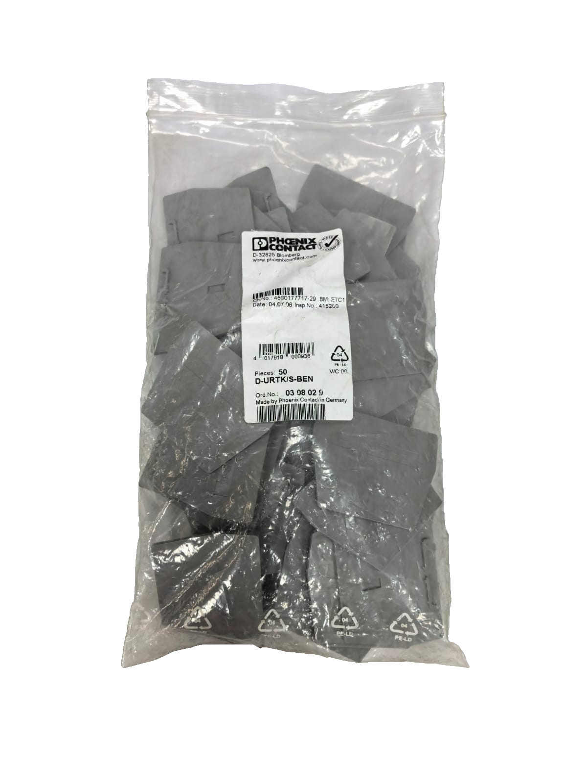 Phoenix Contact D-URTK/S-BEN PHOENIX CONTACT D-URTK/S-BEN END COVER 0308029 7