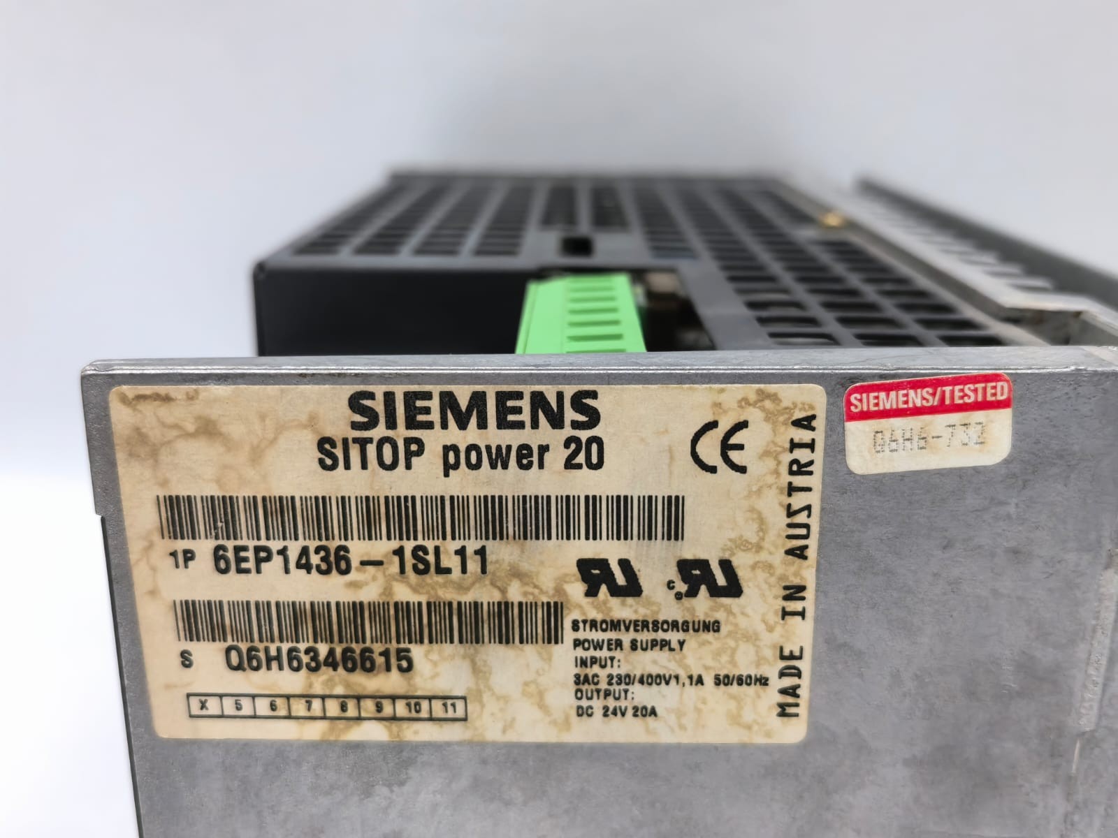 Siemens 6ESP1436-1SL11 SIEMENS 6ESP1436-1SL11 POWER SUPPLY SITOP POWER 20 4