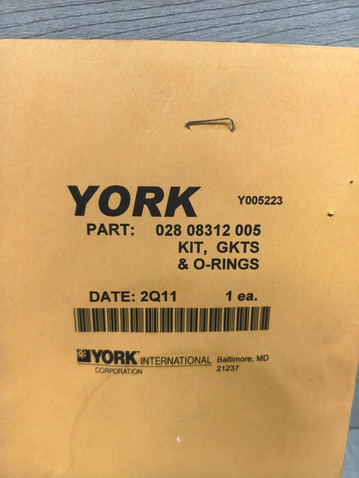 YORK 02808312005 YORK 02808312005 GASKET KIT & O-RINGS 3