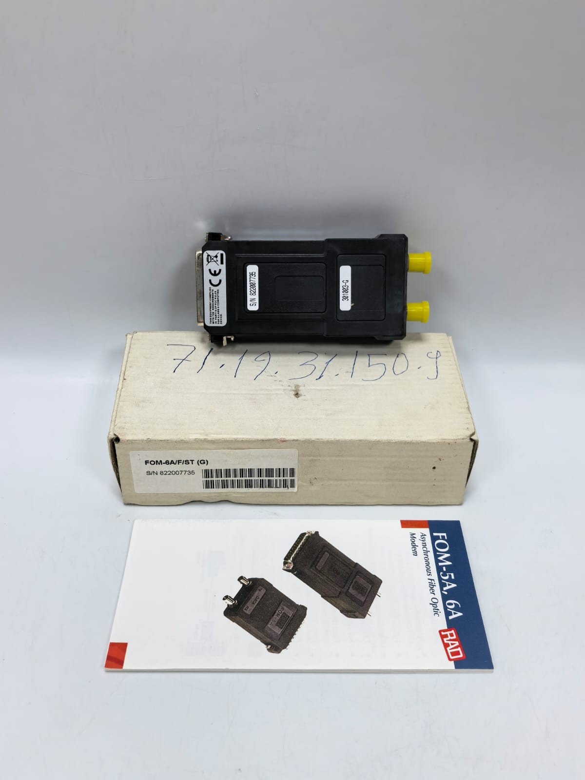 RAD FOM-6A/F/ST RAD FOM-6A/F/ST FIBER OPTIC MODEM 1