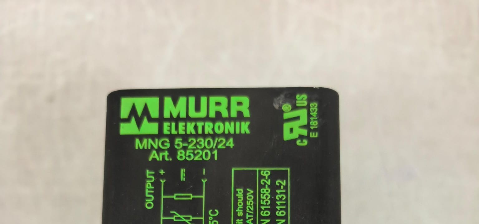 MURR ELEKTRONIK MNG 5-230/24 85201 MURR ELEKTRONIK MNG 5-230/24 85201 POWER SUPPLY TRANSFORMER 3