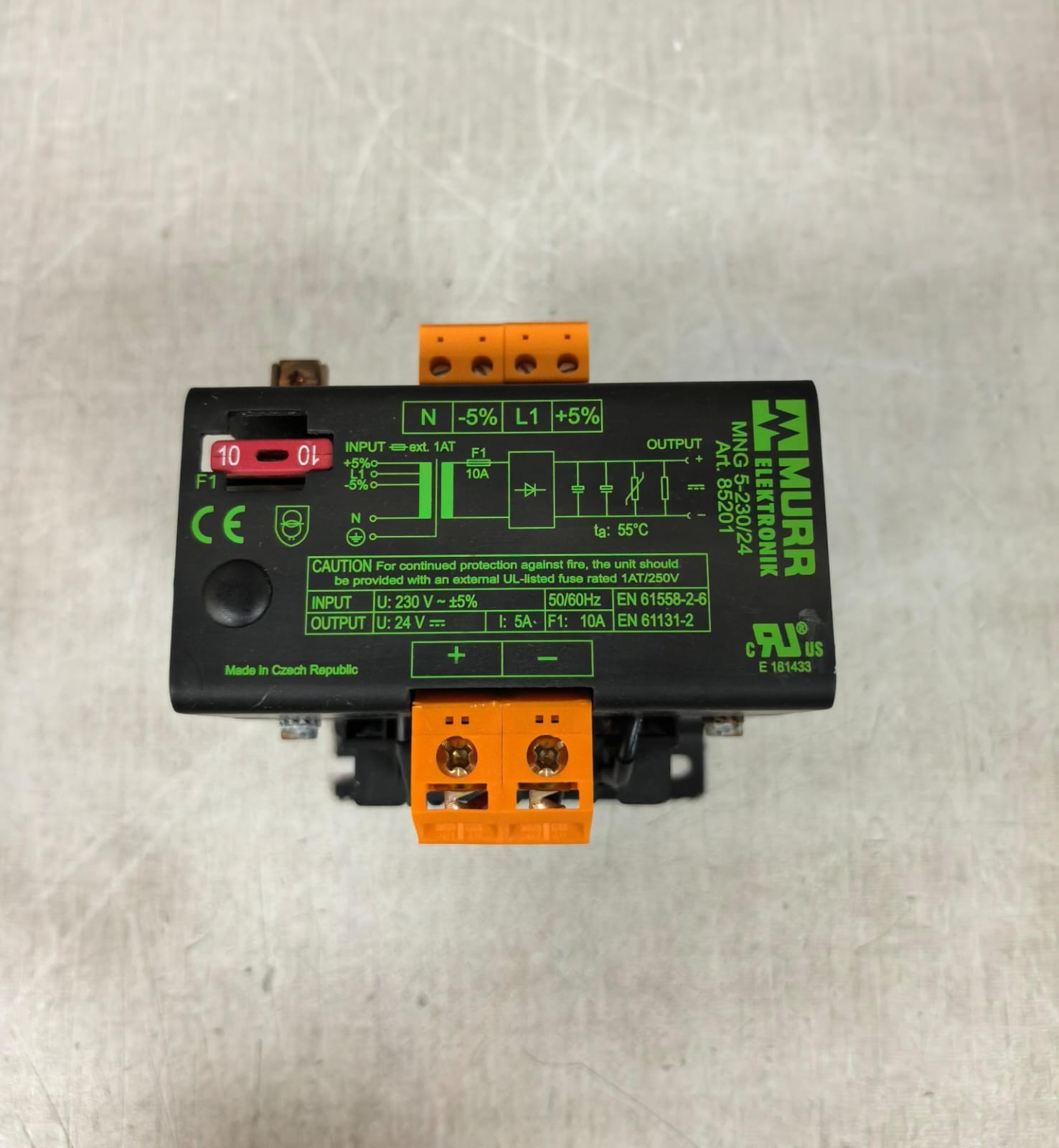 MURR ELEKTRONIK MNG 5-230/24 85201 MURR ELEKTRONIK MNG 5-230/24 85201 POWER SUPPLY TRANSFORMER 1