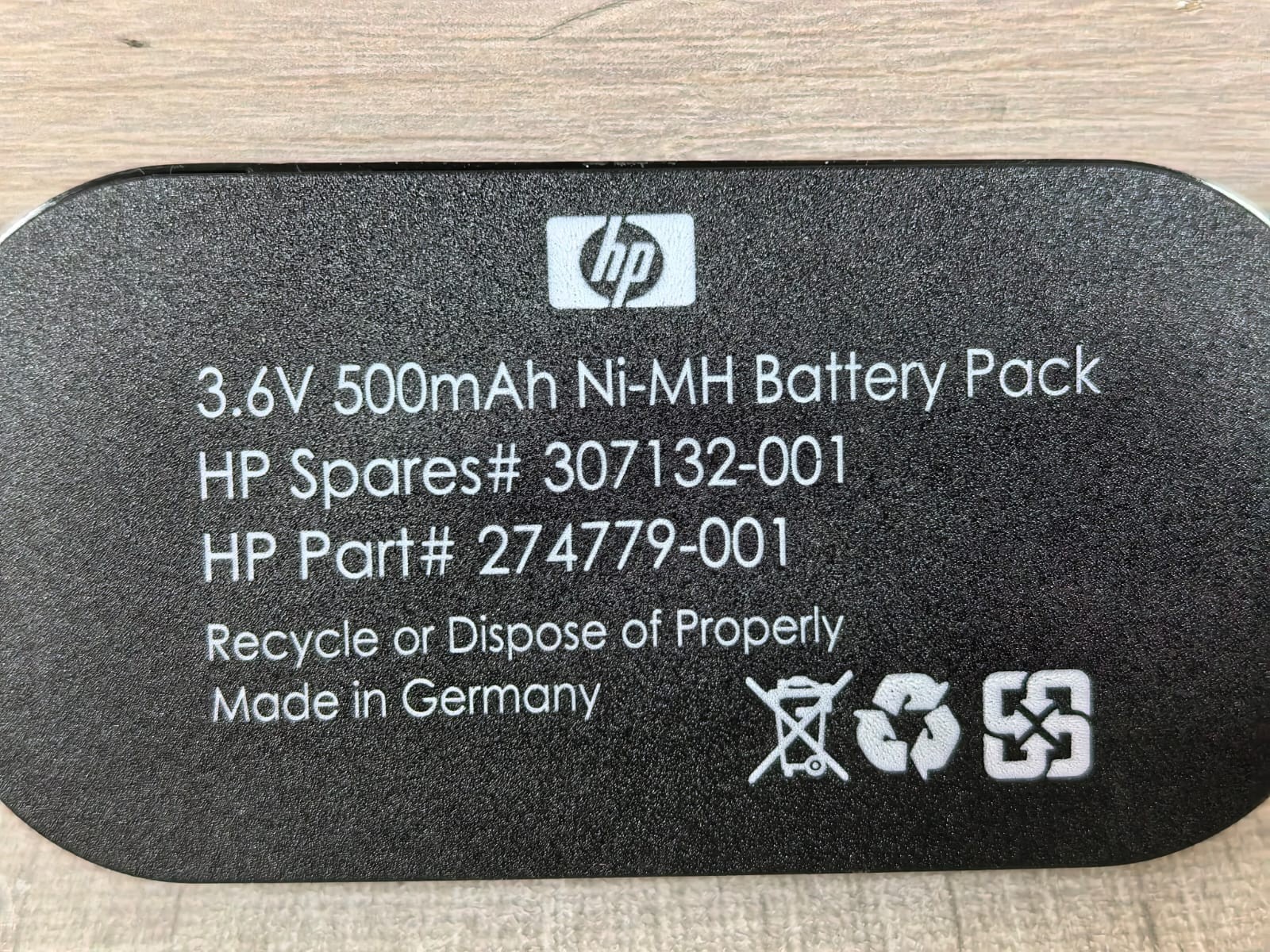 HP 307132-001 274779-001 HP 307132-001 274779-001 NI-MH 3.6V 500MAH BATTERY PACK 3