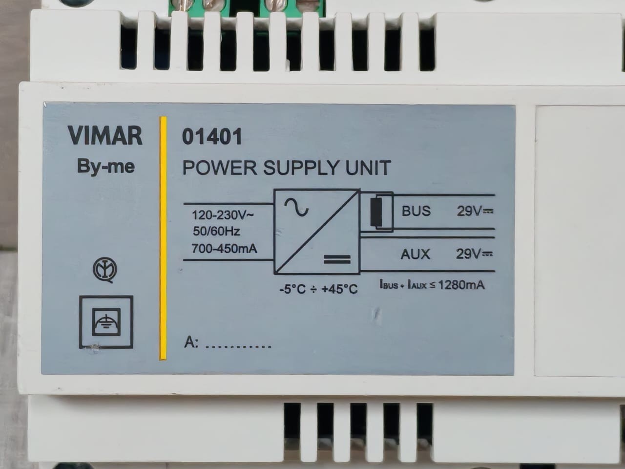 VIMAR 01401 VIMAR 01401 Power Supply Unit 120-230V 50/60Hz 7