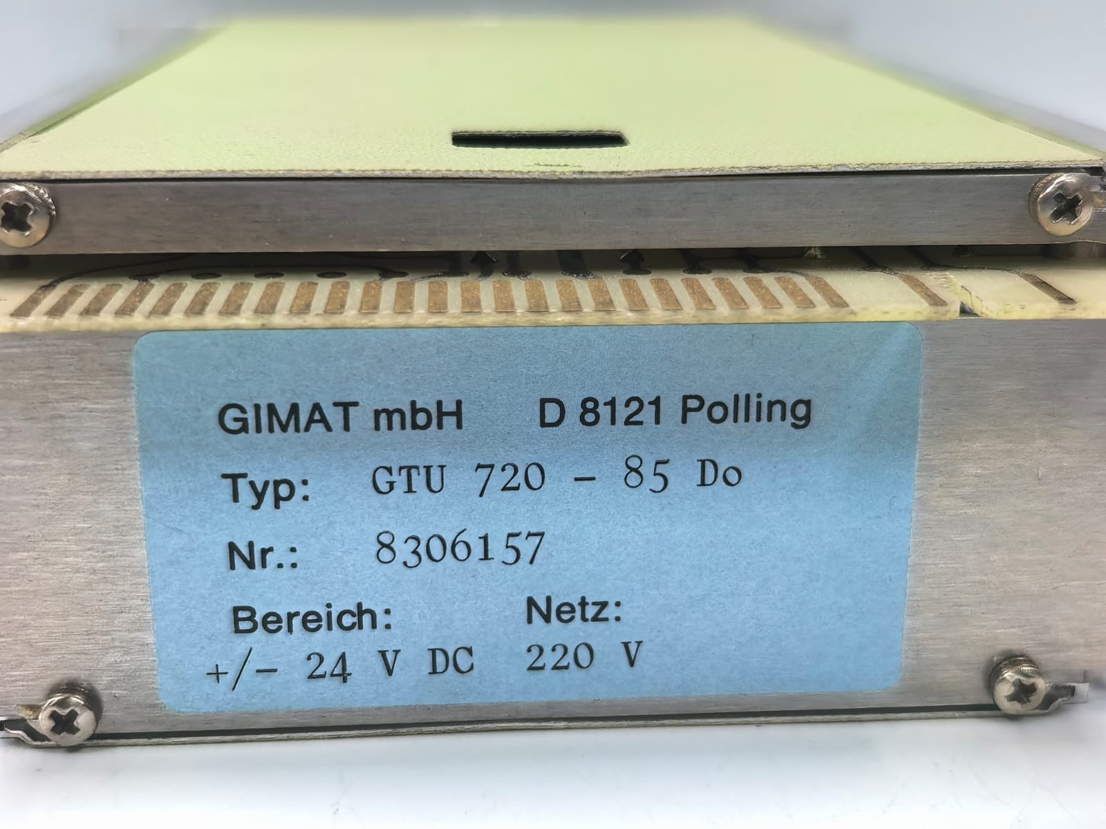 GTU 720 GTU 720 POWER SUPPLY 85-DO 5