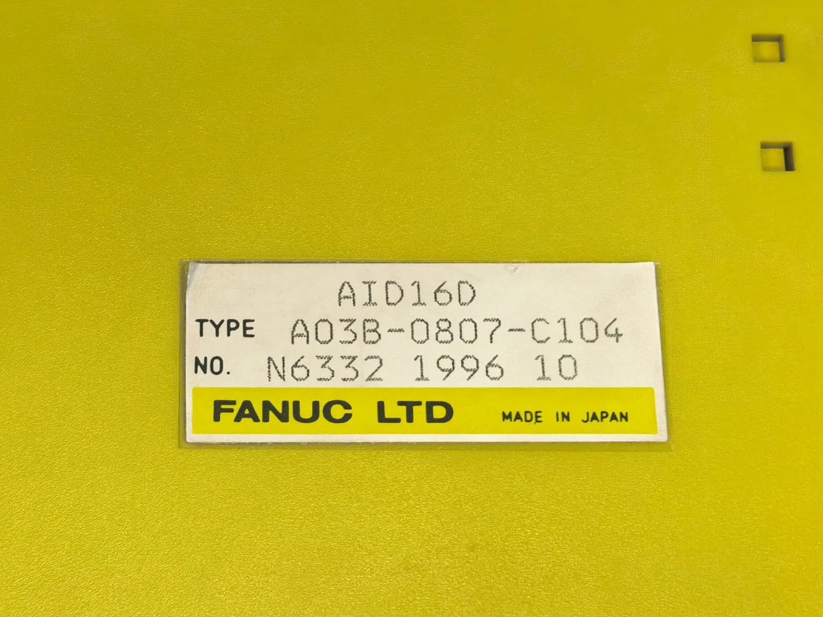 FANUC A03B-0807-C104 FANUC AID16D DIGITAL INPUT MODULE A03B-0807-C104 2
