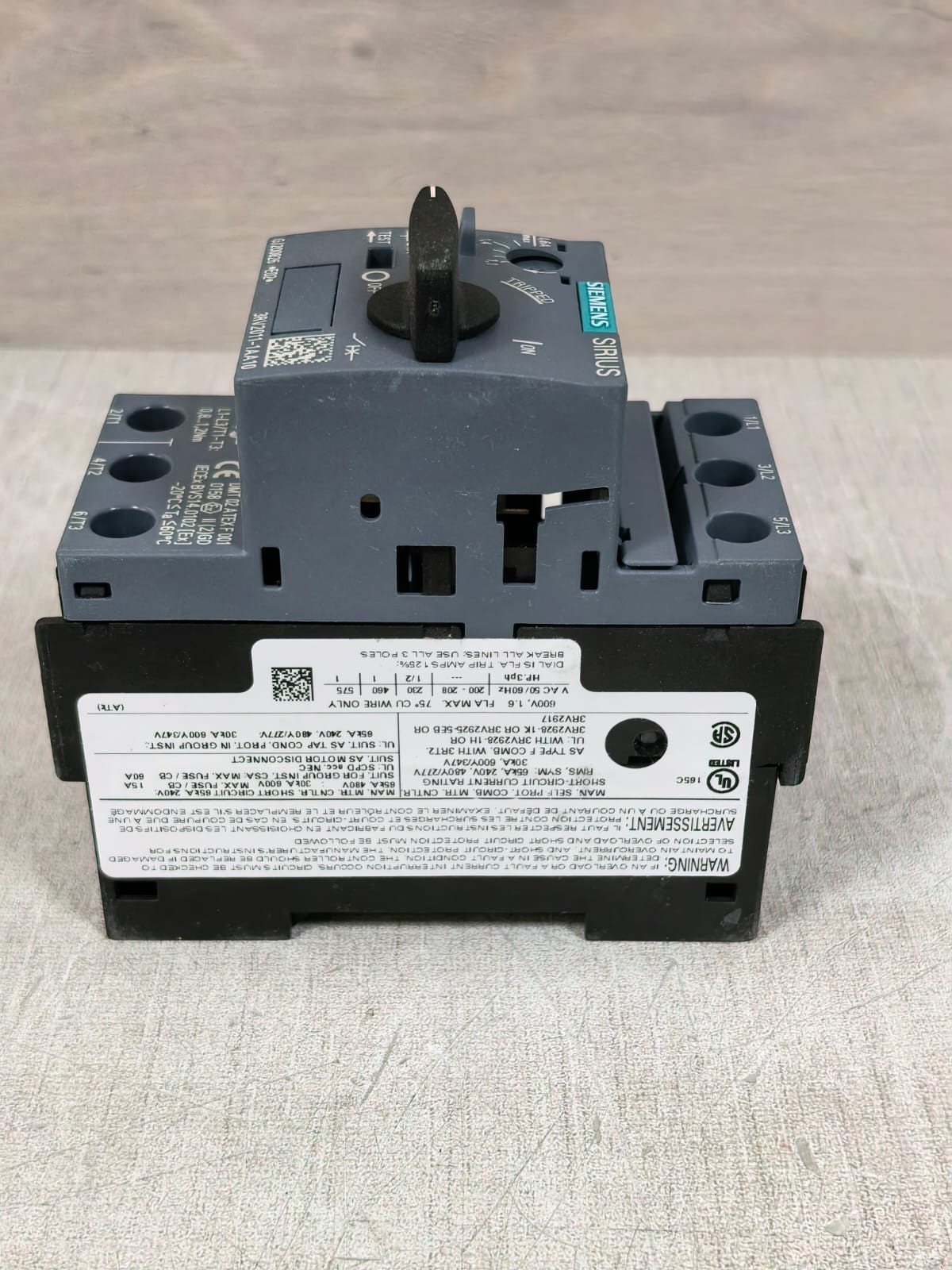 Siemens SIRIUS 3RV2011-1AA10 SIEMENS SIRIUS 3RV2011-1AA10 CIRCUIT BREAKER 8