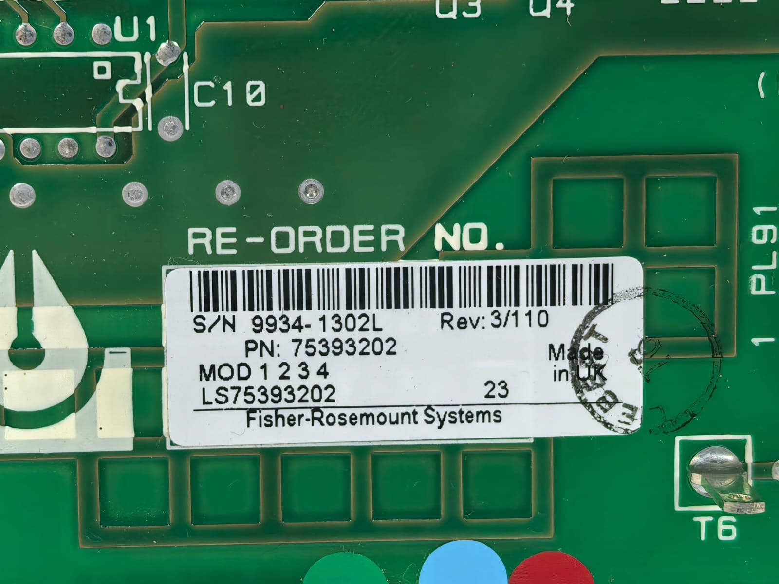 FISHER-ROSEMOUNT SYSTEM 75393202 FISHER-ROSEMOUNT SYSTEM 75393202 AP4300 BATTERY CHARGER BOARD 2