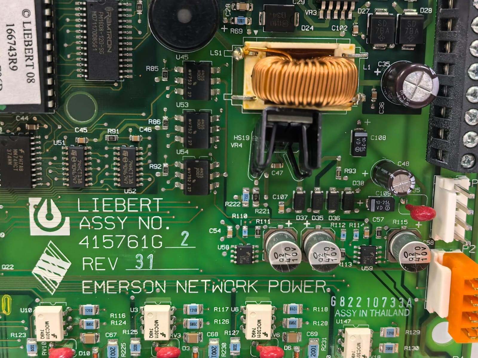 Liebert 415761G/2 LIEBERT/EMERSON NETWORK POWER 415761G/2 REV.31 PCB BOARD 2