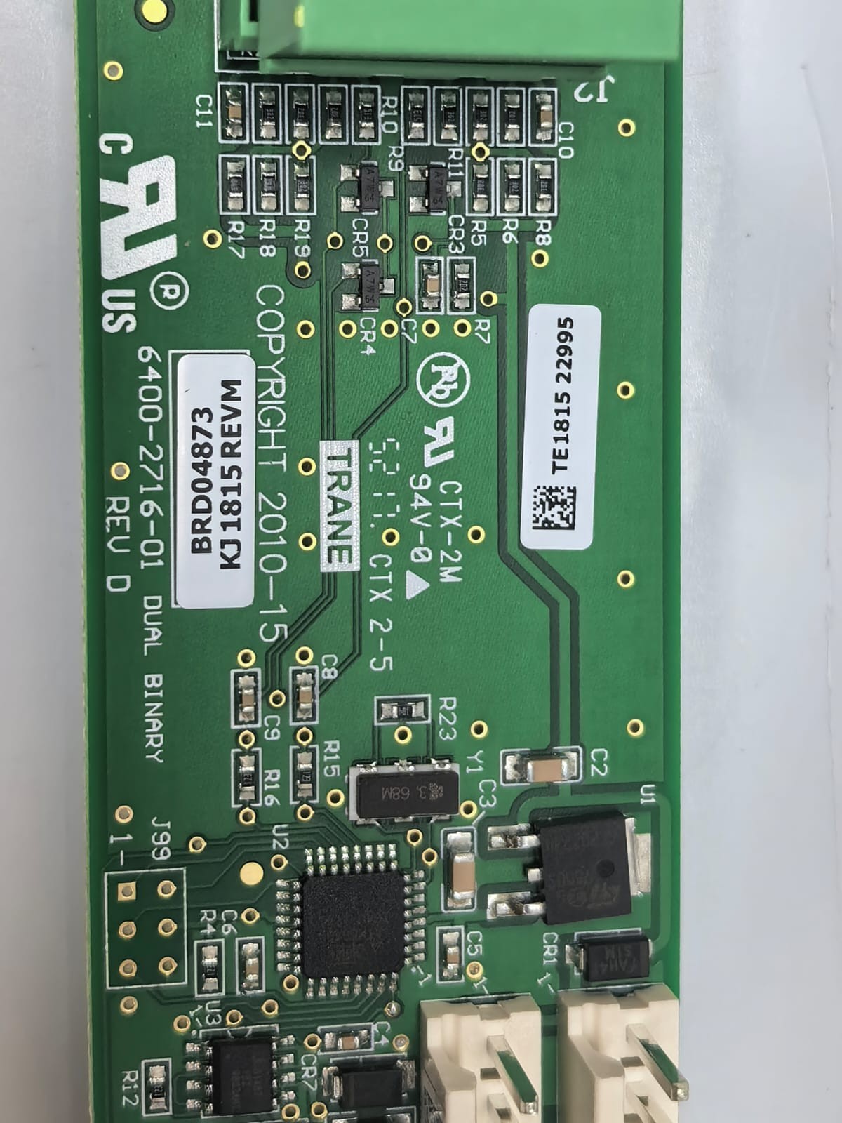 Trane 6400-2716-01 TRANE 6400-2716-01 DUAL BINARY REV D PCB BOARD 8