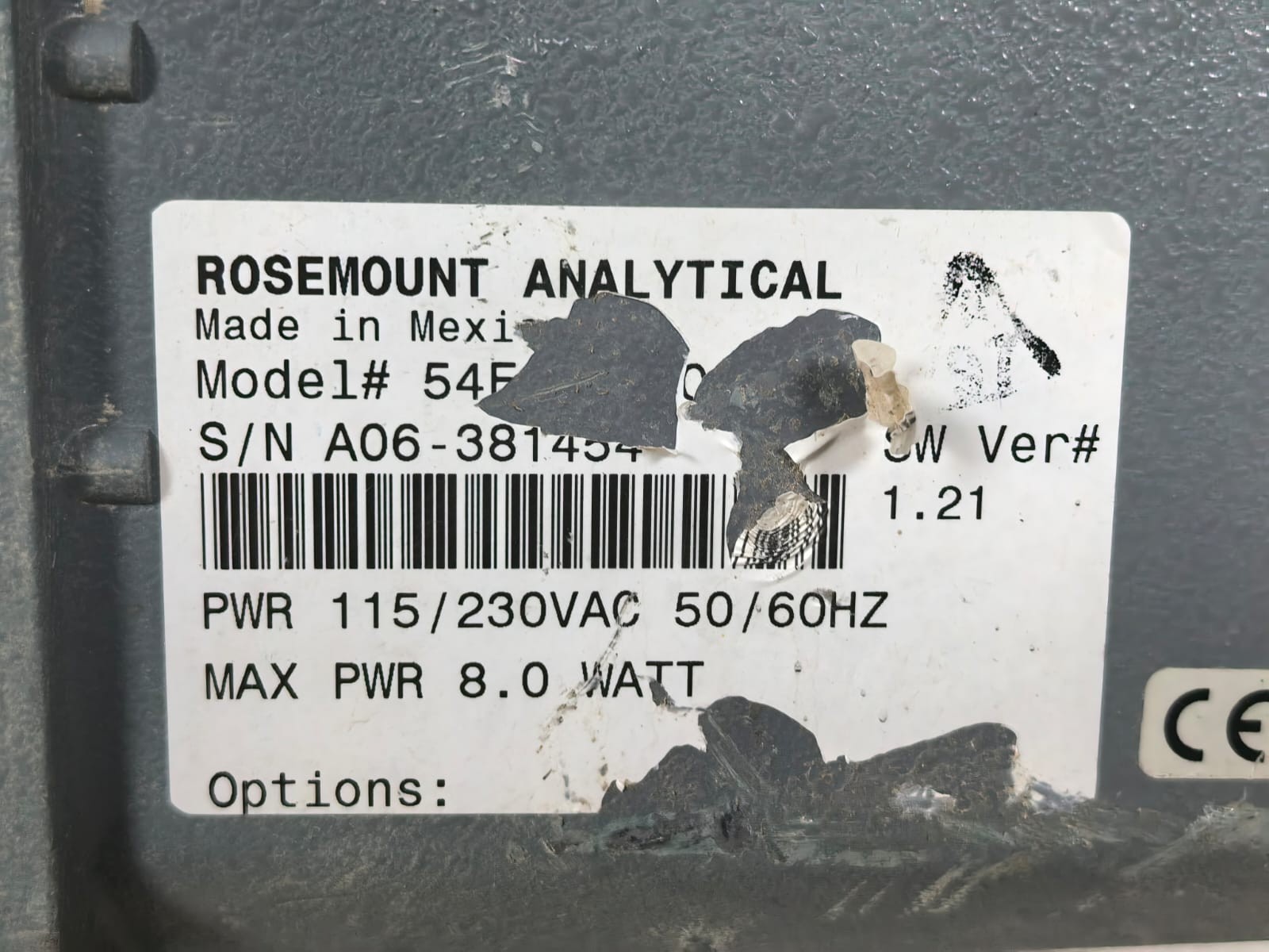 ROSEMOUNT ANALYTICAL 54EC ROSEMOUNT ANALYTICAL 54EC CONDUCTIVITY ANALYZER 8