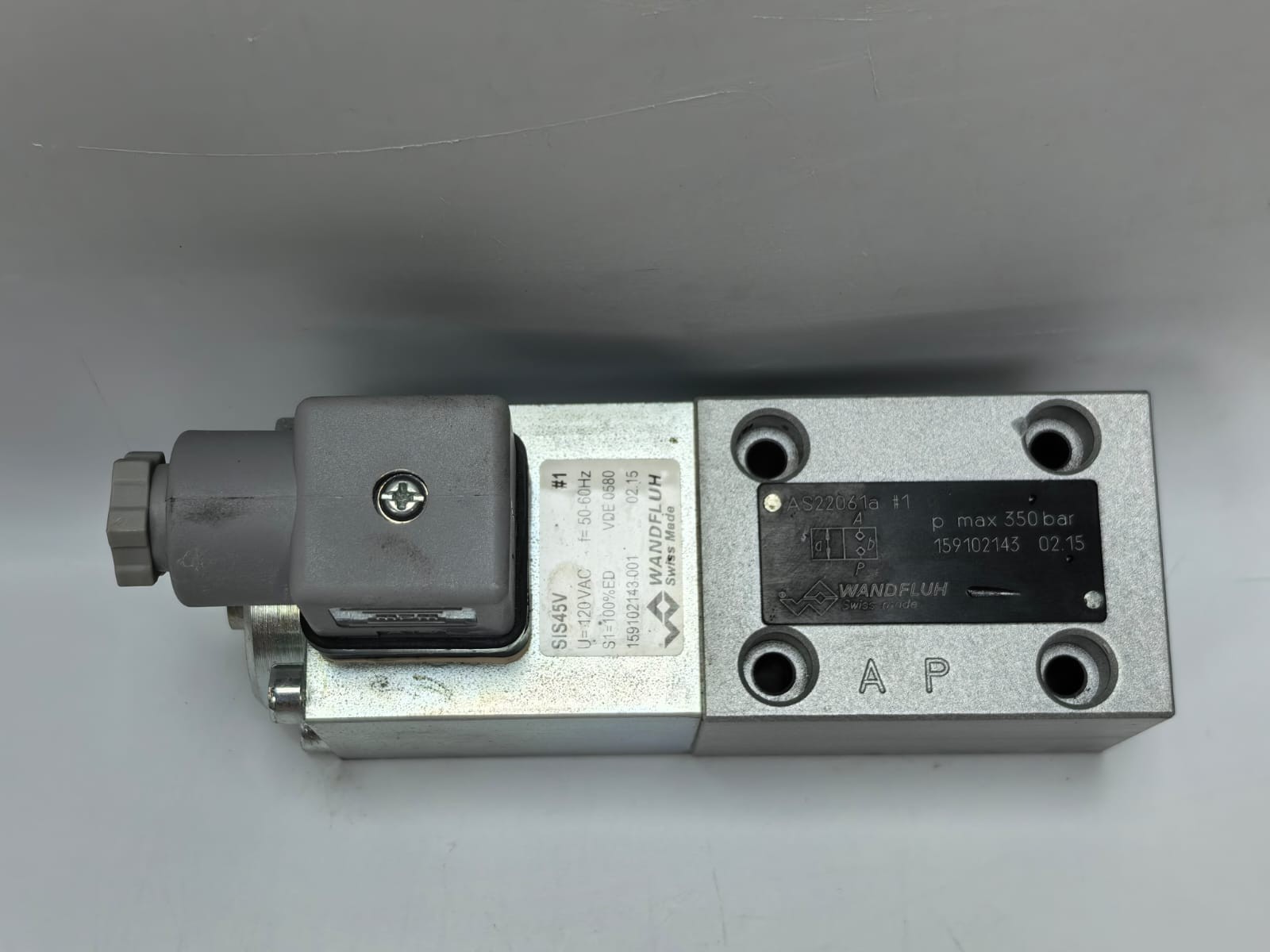 WANDFLUH SIS45V WANDFLUH SIS45V SOLENOID VALVE AS22061A 3