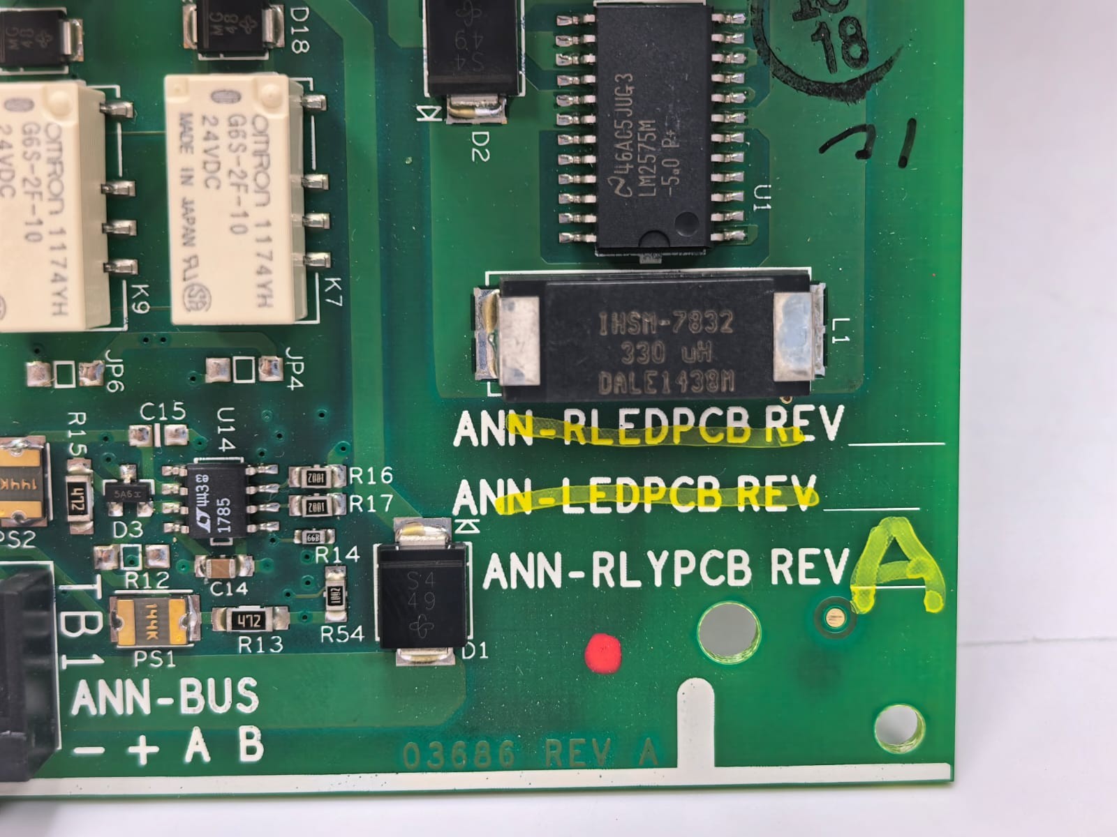 NOTIFIER N-ANN-RLY/ ANN-RLYPCB NOTIFIER N-ANN-RLY/ ANN-RLYPCB REV.A RELAY MODULE 2