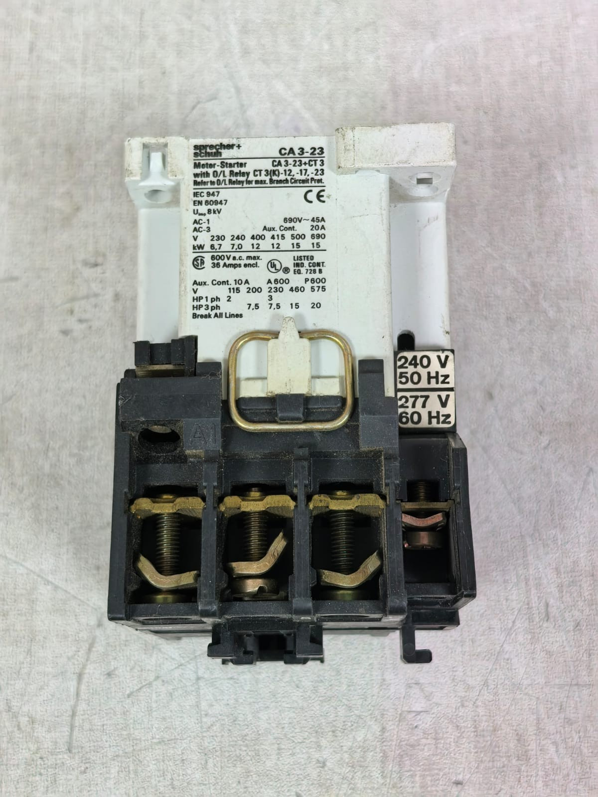 SPRECHER + SCHUH CA 3-23 SPRECHER + SCHUH CA 3-23 MOTOR STARTER 7