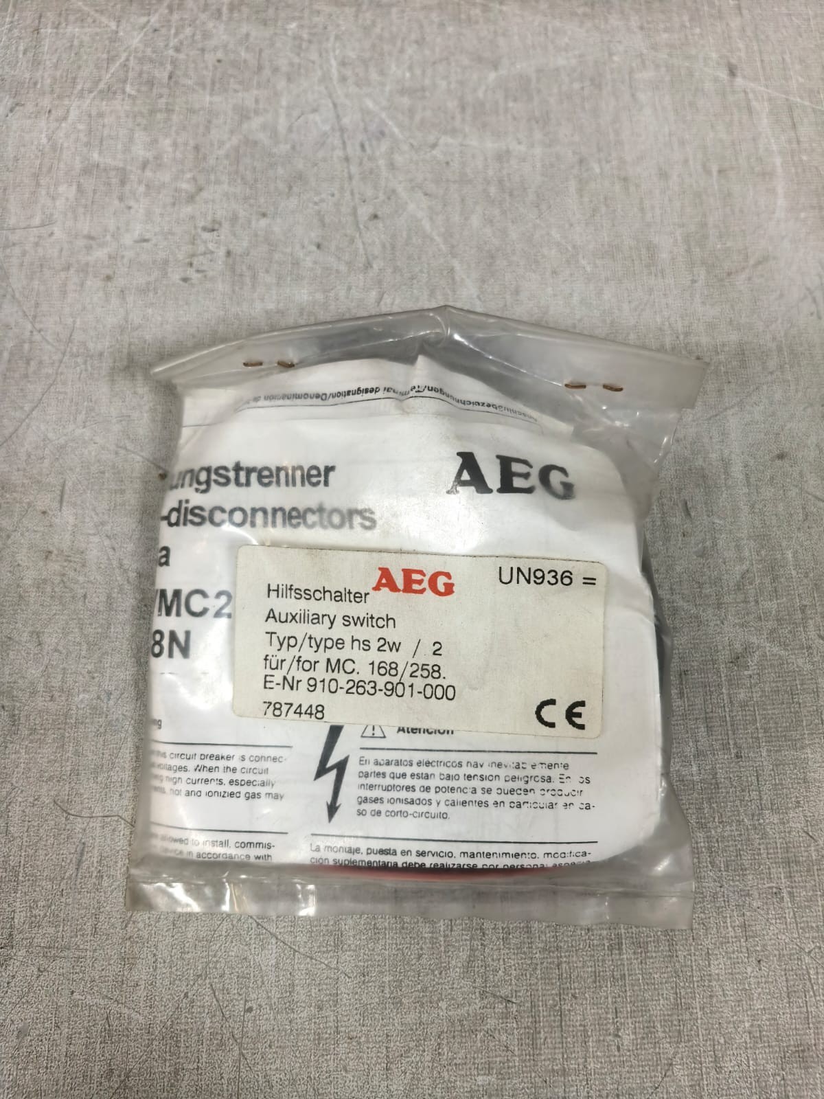 AEG 910-263-901-000 AEG UN936 HS2W/2 910-263-901-000 CONNECTORS 5