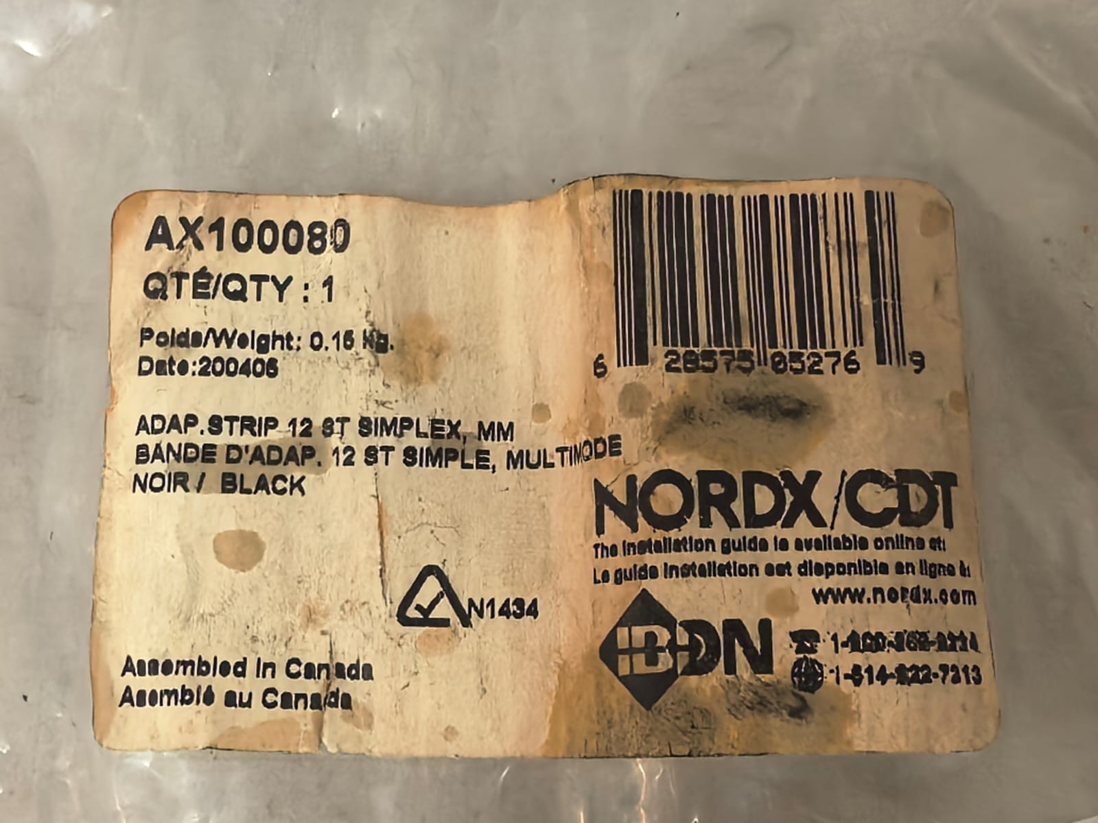 IBDN AX100080 IBDN AX100080 FIBER OPTIC CONNECTOR 5