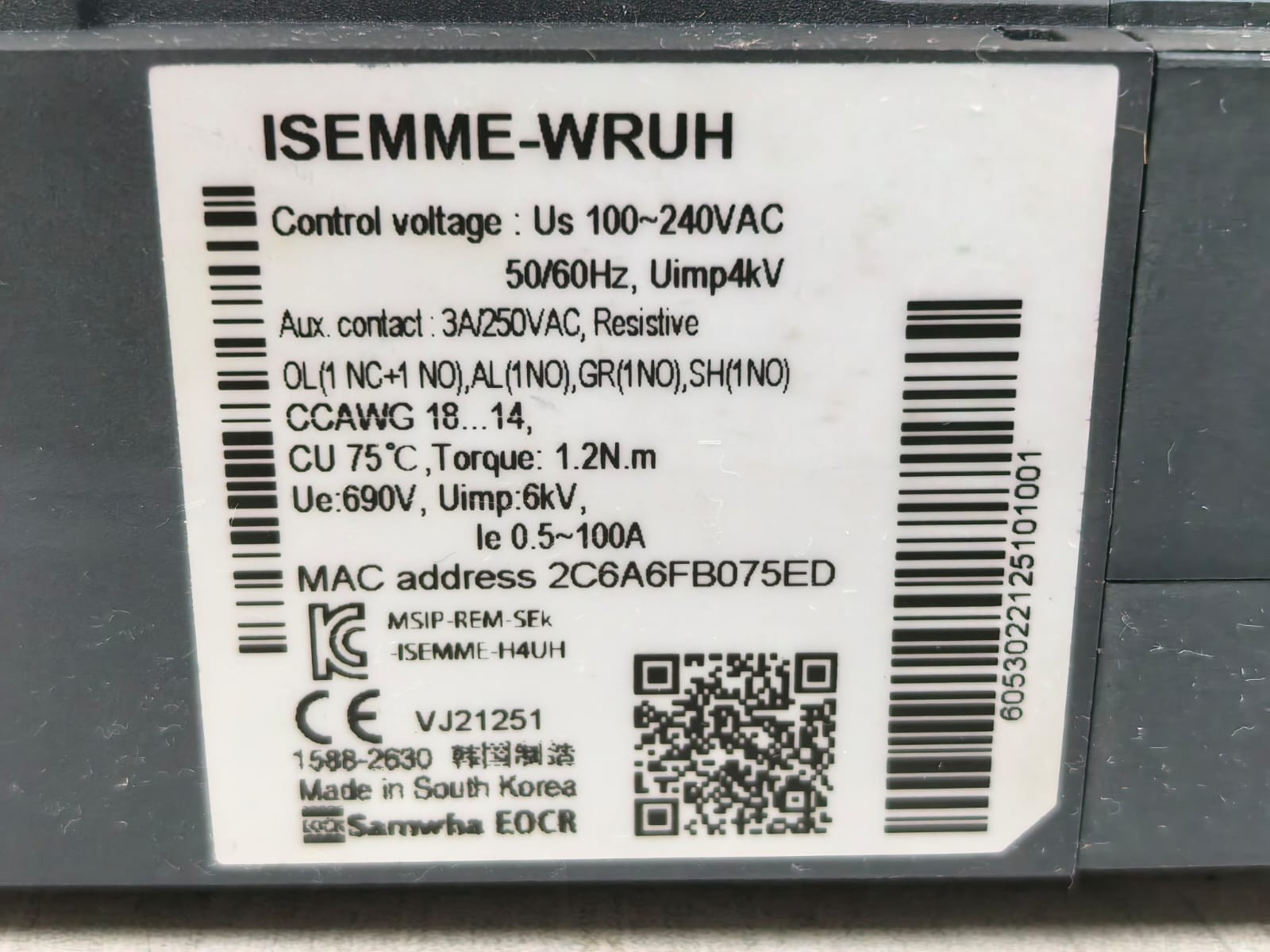 Schneider Electric EOCR-ISEM ME/ ISEMME-WRUH SCHNEIDER ELECTRIC EOCR-ISEM ME/ ISEMME-WRUH INTELLIGENT SMART ENERGY MONITORING 7