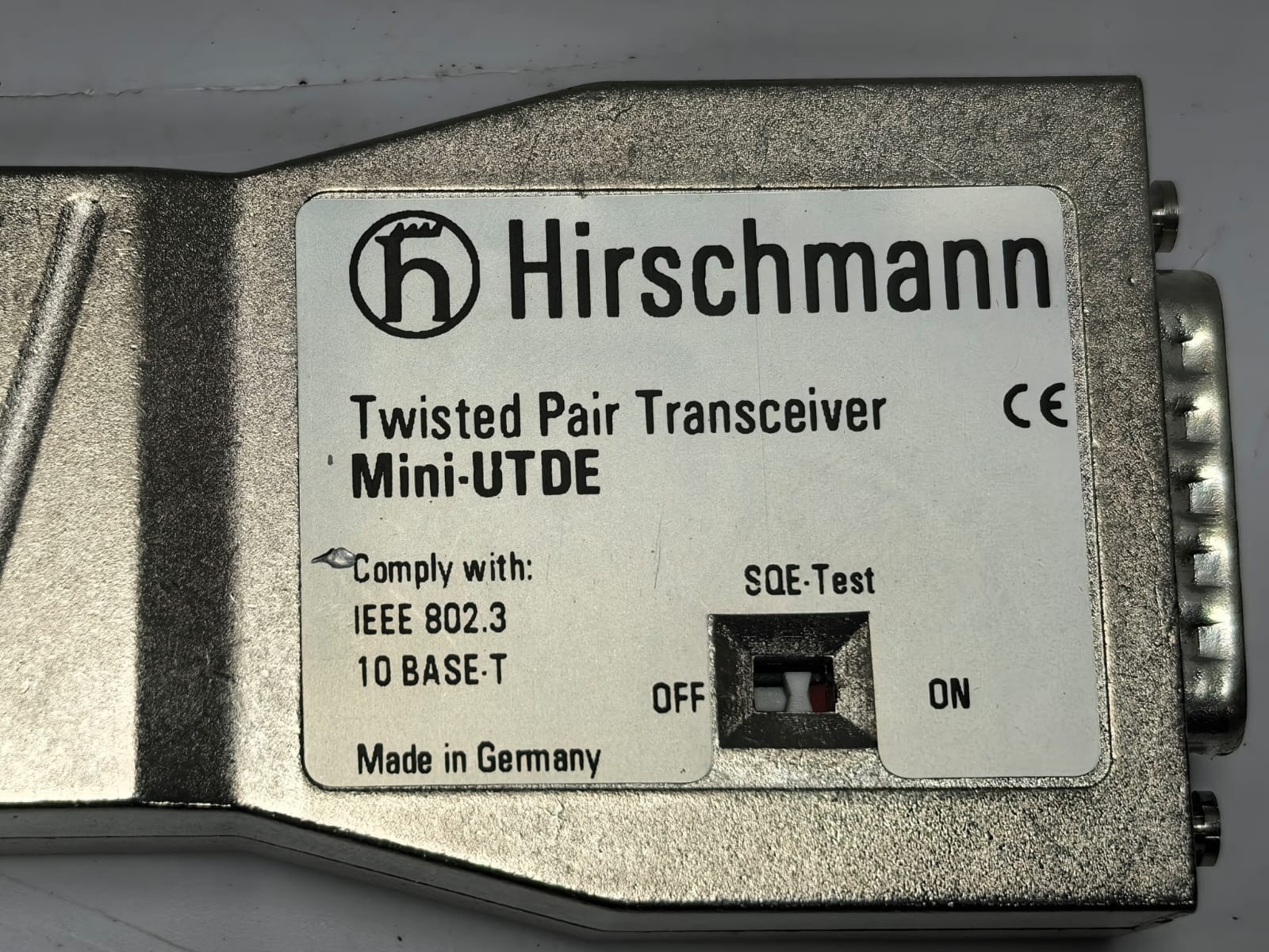 HIRSCHMANN MINI-UTDE-RJ45 HIRSCHMANN MINI-UTDE-RJ45 TWISTED PAIR TRANSCEIVER 4
