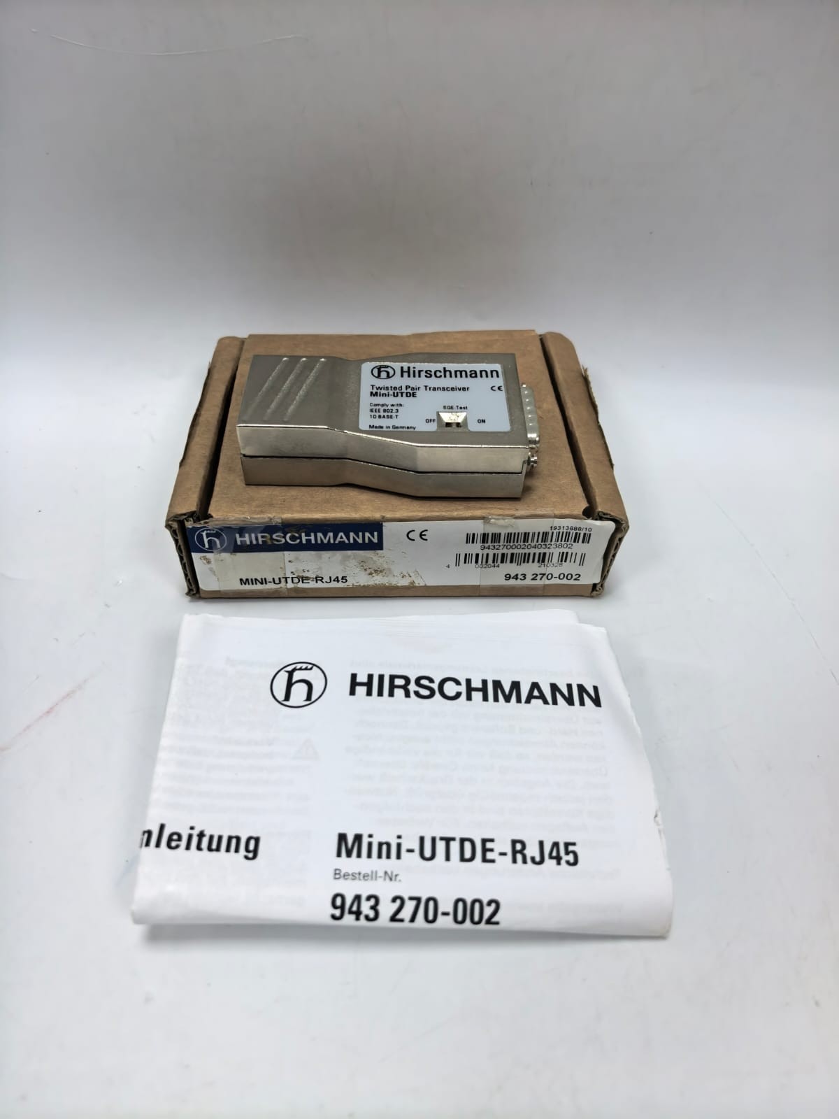 HIRSCHMANN MINI-UTDE-RJ45 HIRSCHMANN MINI-UTDE-RJ45 TWISTED PAIR TRANSCEIVER 1