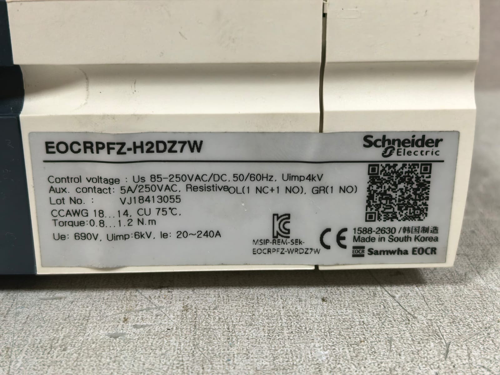 Schneider Electric EOCR-PFZ/ EOCRPFZ-H2DZ7W SCHNEIDER ELECTRIC EOCR-PFZ/ EOCRPFZ-H2DZ7W DIGITAL MULTI-FUNCTION PROTECTION 6