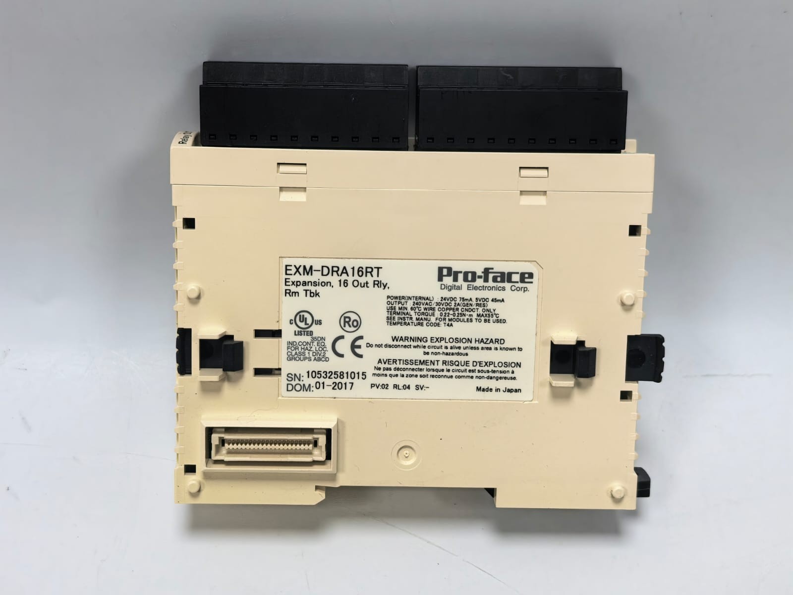 PRO-FACE EXM-DRA16RT PRO-FACE EXM-DRA16RT 16-POINT RELAY OUTPUT EXPANSION MODULE 3