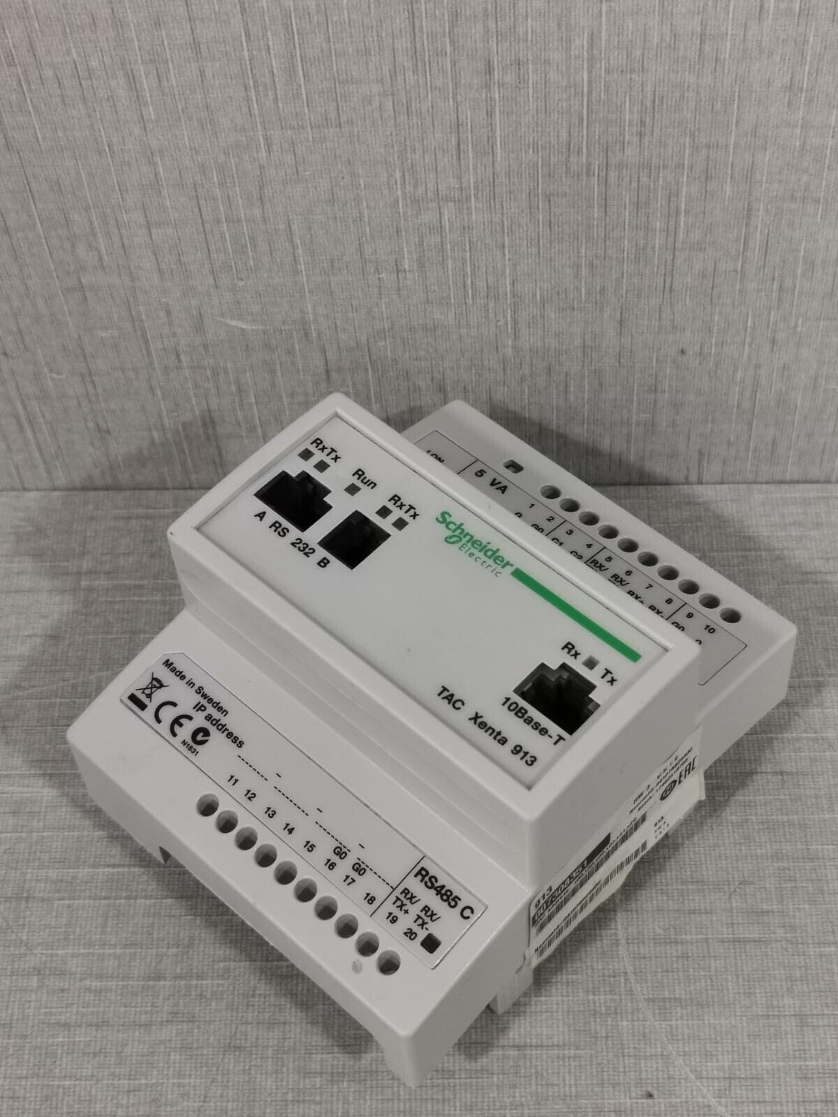 Schneider Electric TAC XENTA 913 SCHNEIDER ELECTRIC TAC XENTA 913 V.5.1.9 WITHOUT BASE 9