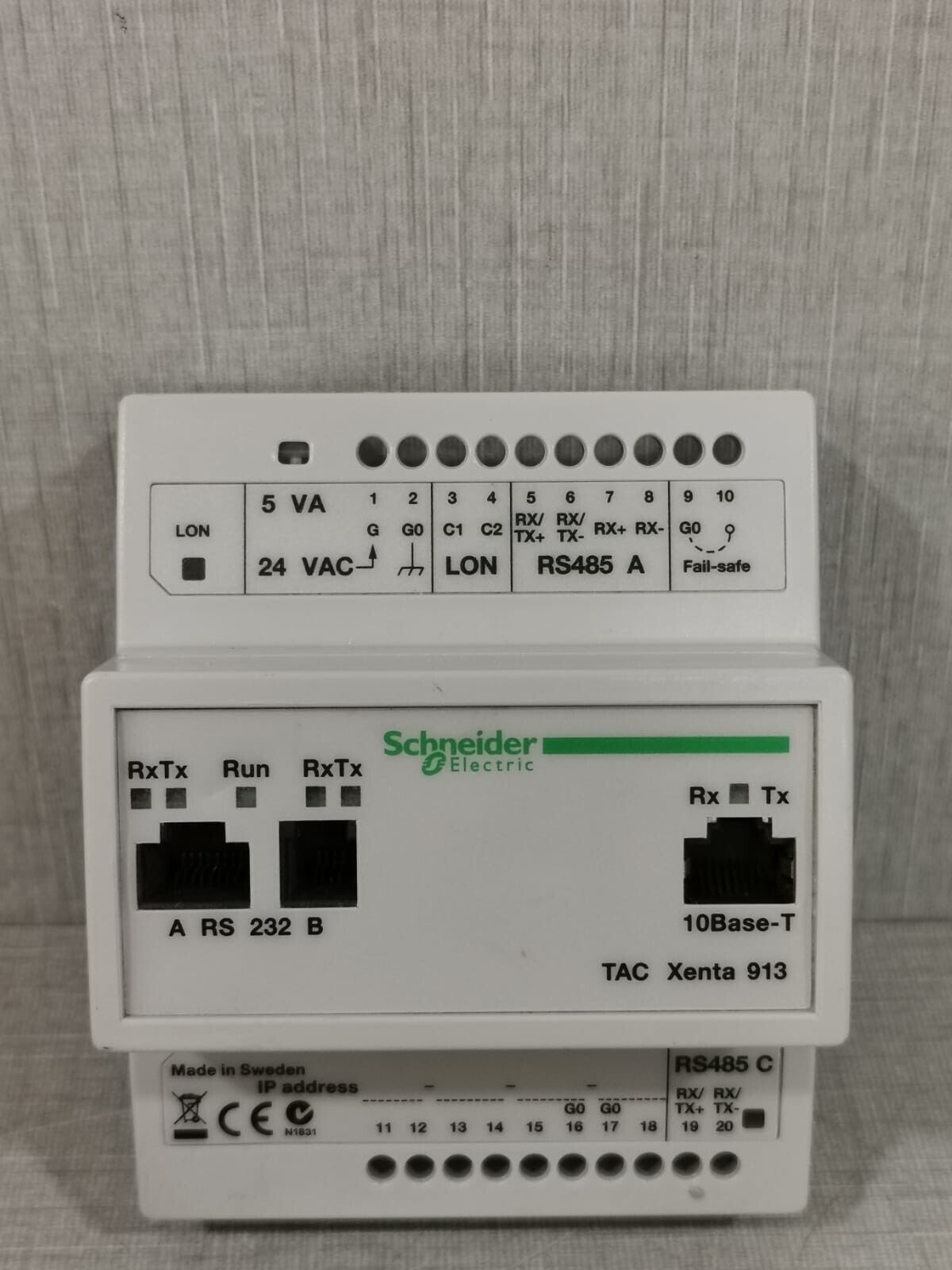 Schneider Electric TAC XENTA 913 SCHNEIDER ELECTRIC TAC XENTA 913 V.5.1.9 WITHOUT BASE 1