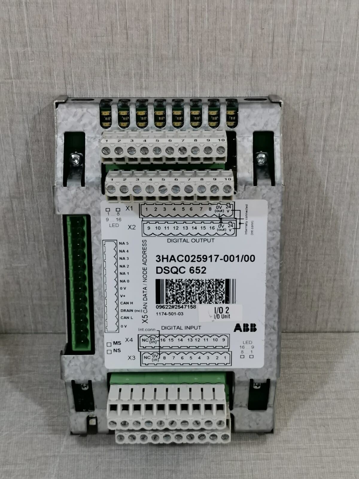 ABB 3HAC025917-001/00 DSCQ 652 ABB 3HAC025917-001/00 DSCQ 652 I/O Unit 1