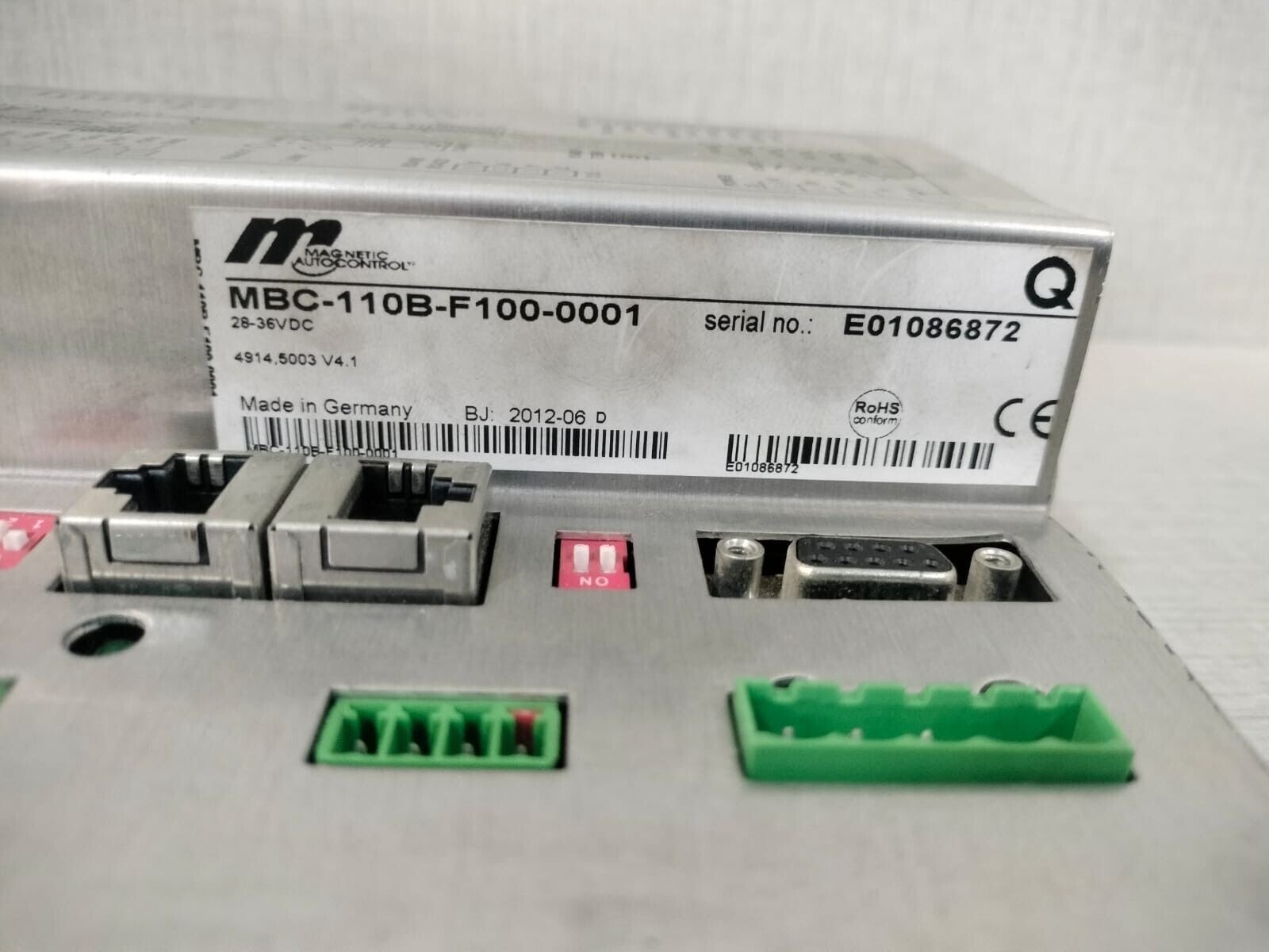 MAGNETIC AUTO CONTROL MBC-110B-F100-0001 MAGNETIC AUTO CONTROL MBC-110B-F100-0001 28-36VDC CONTROLLER W/O ANY ACCESSORIES 5