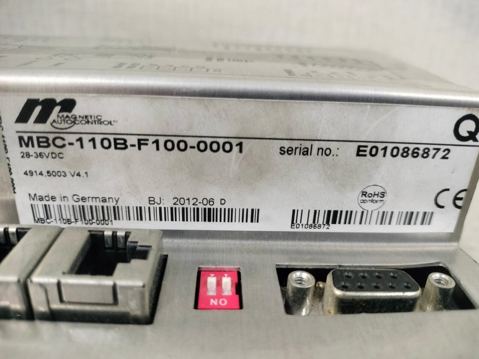 MAGNETIC AUTO CONTROL MBC-110B-F100-0001 MAGNETIC AUTO CONTROL MBC-110B-F100-0001 28-36VDC CONTROLLER W/O ANY ACCESSORIES 6