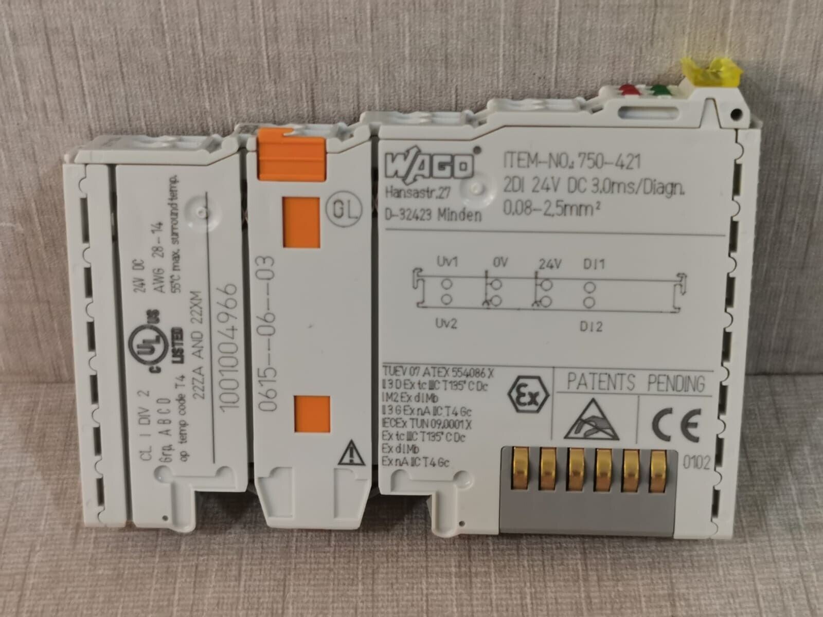WAGO 750-421 WAGO 750-421 DIGITAL INPUT MODULE 3