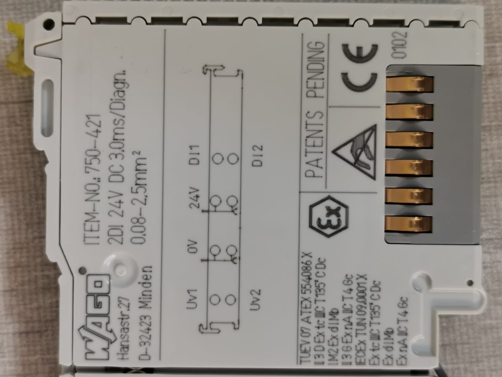 WAGO 750-421 WAGO 750-421 DIGITAL INPUT MODULE 6