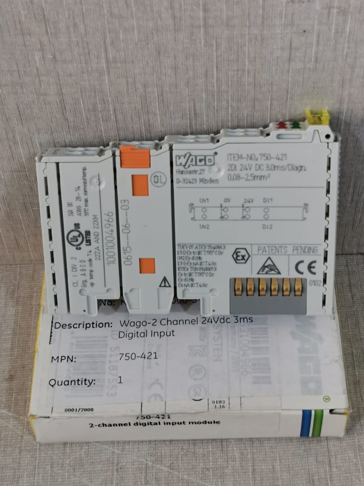 WAGO 750-421 WAGO 750-421 DIGITAL INPUT MODULE 8