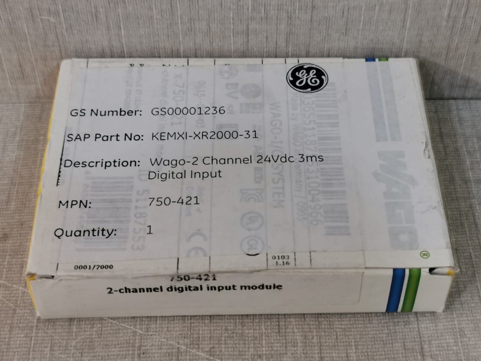 WAGO 750-421 WAGO 750-421 DIGITAL INPUT MODULE 9