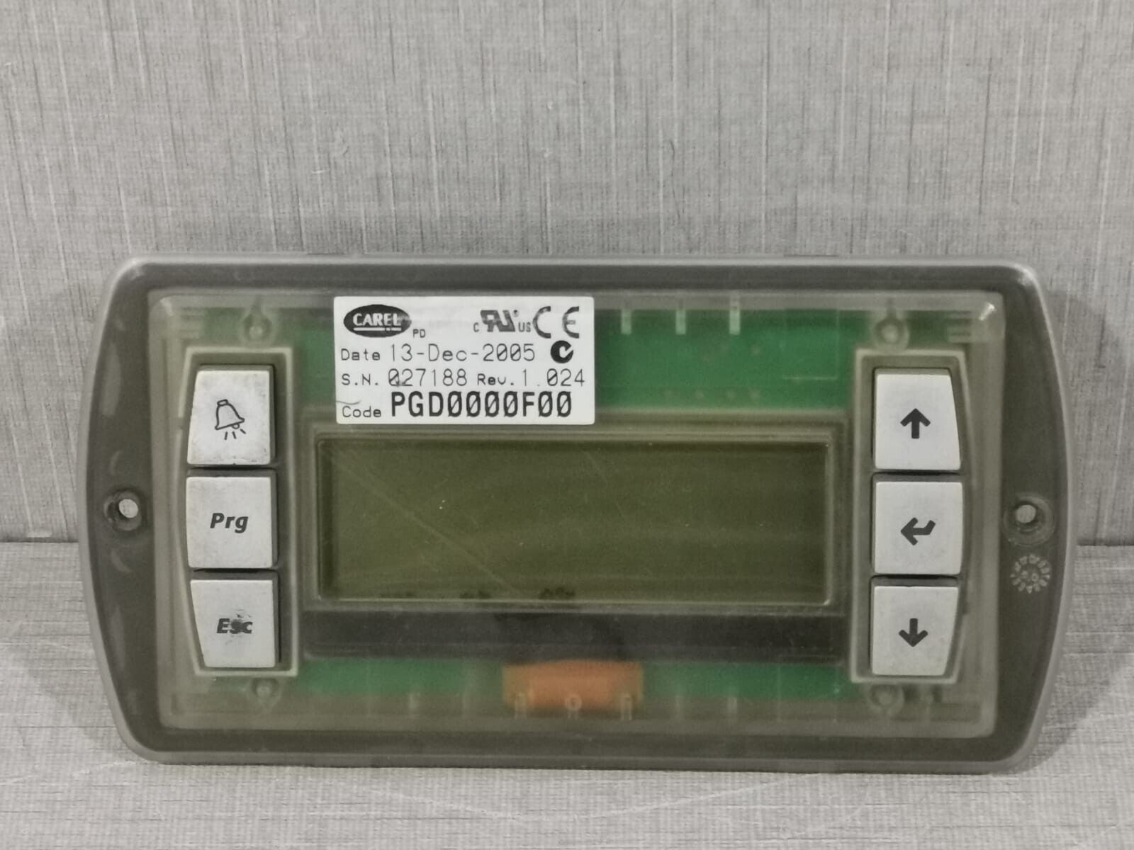 CAREL PGD0000F00 CAREL PGD0000F00 REV 1.024 PCO GRAPHIC DISPLAY- WITHOUT BACK COVER 1