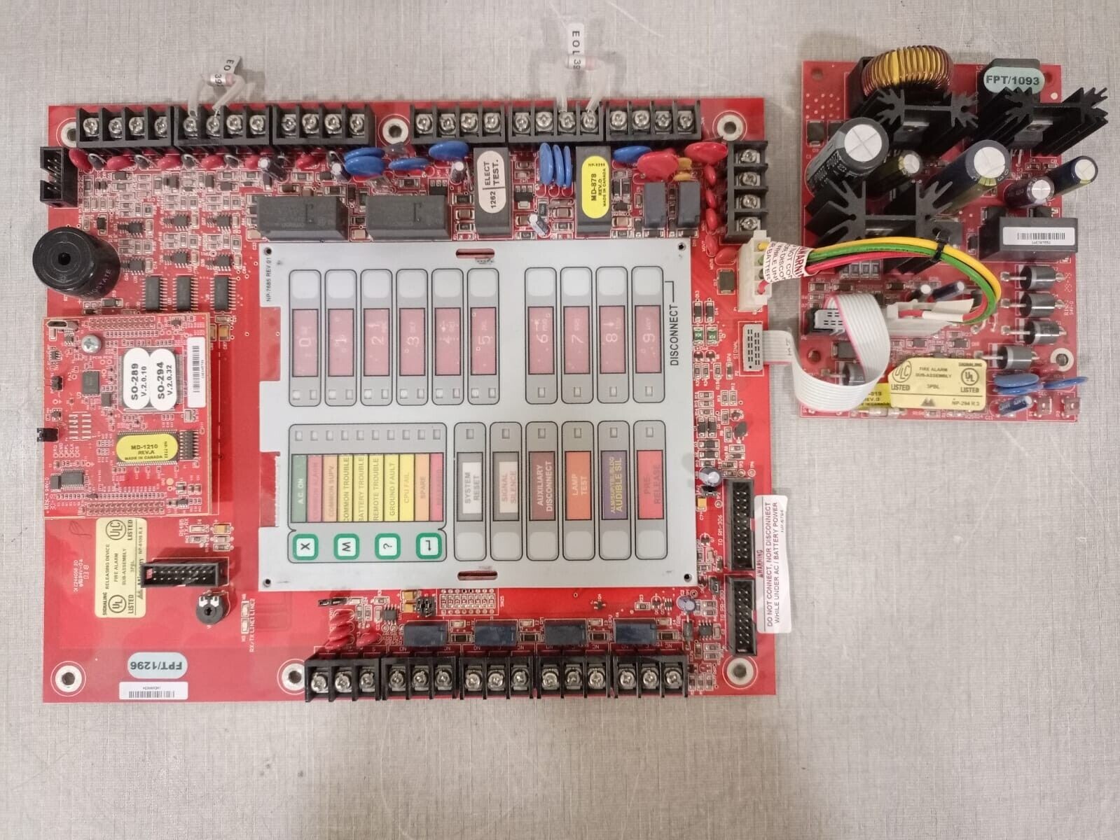 Mircom NP-6109 R.4 / FPT/1296 / MD-1210 / MD 819 Mircom NP-6109 R.4 / FPT/1296 / MD-1210 / MD 819 FIRE ALARM BOARD FOR FR-320-R 1