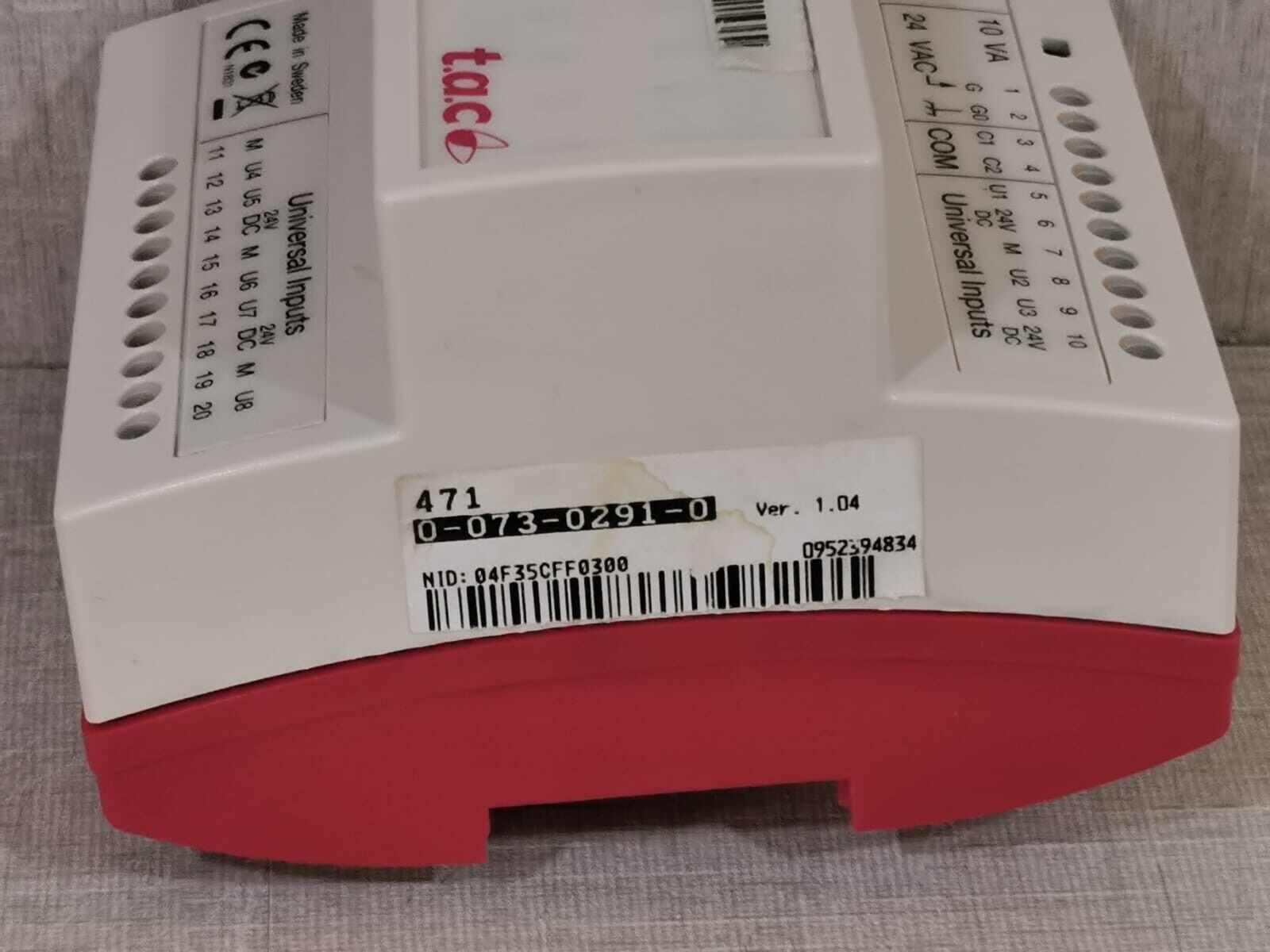 TAC Xenta 007302910 TAC Xenta 471 Analog Input Module 007302910 Ver. 1.04 5