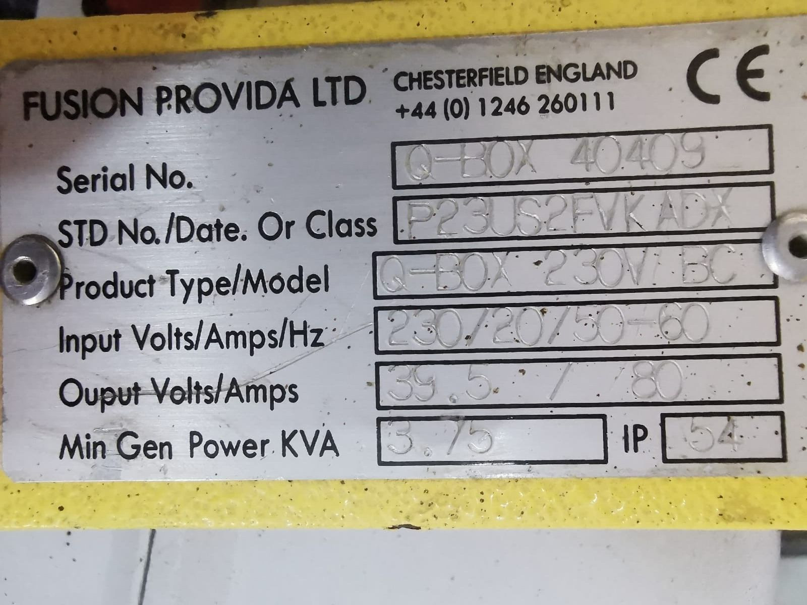 Fusion QBOX 230V BC FUSION QBOX 230V BC WELDER CONTROL UNIT 5