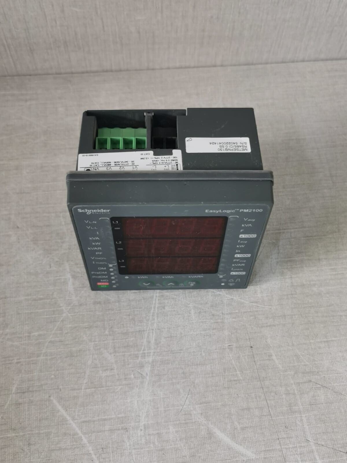 Schneider Electric METSEPM2130 Schneider Electric EasyLogic PM2100 Power Meter METSEPM2130 (FW:v01.40, HW:B1) 6