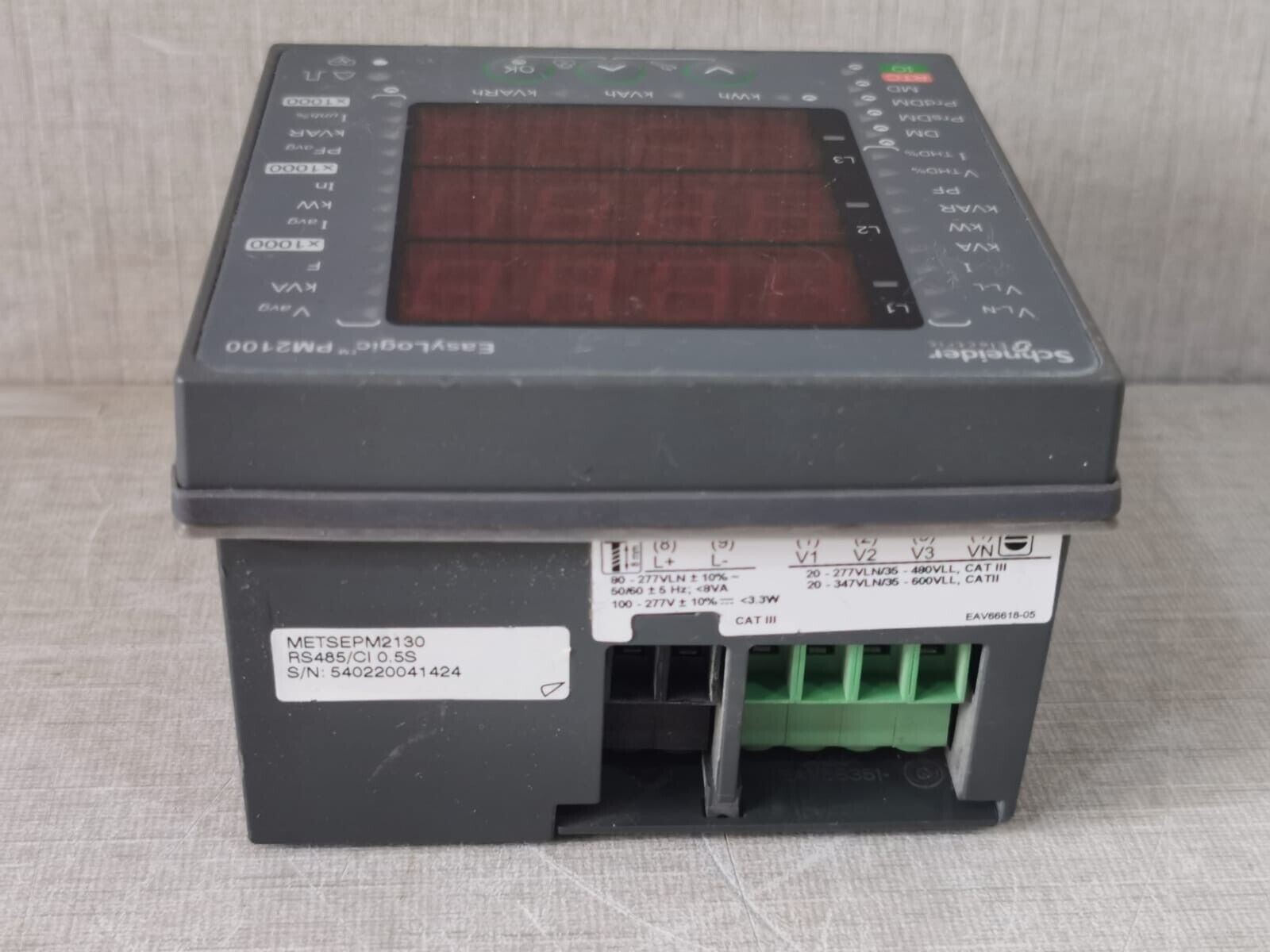 Schneider Electric METSEPM2130 Schneider Electric EasyLogic PM2100 Power Meter METSEPM2130 (FW:v01.40, HW:B1) 9