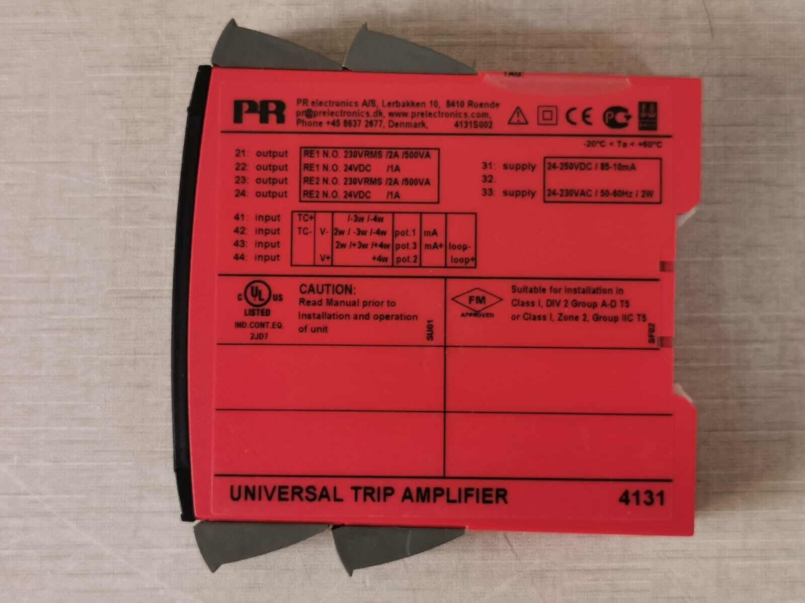 PR Electronics 4131 PR Electronics 4131 Universal Trip Amplifier 2