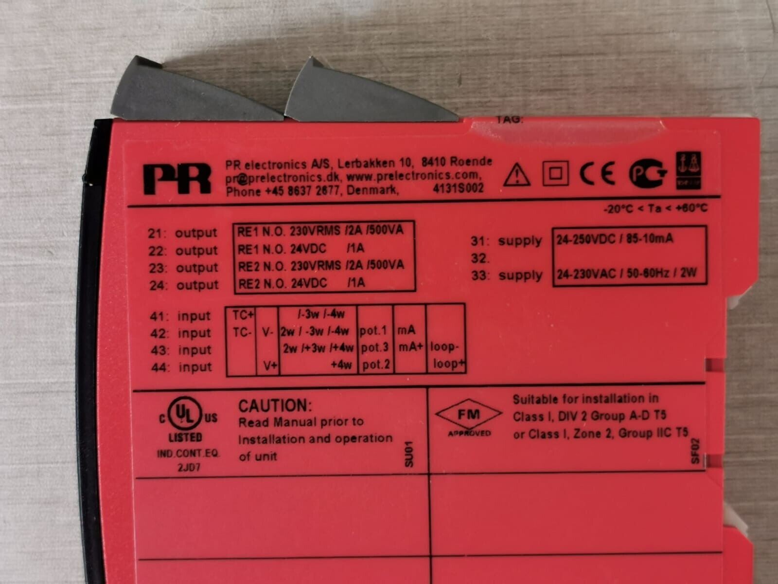 PR Electronics 4131 PR Electronics 4131 Universal Trip Amplifier 3