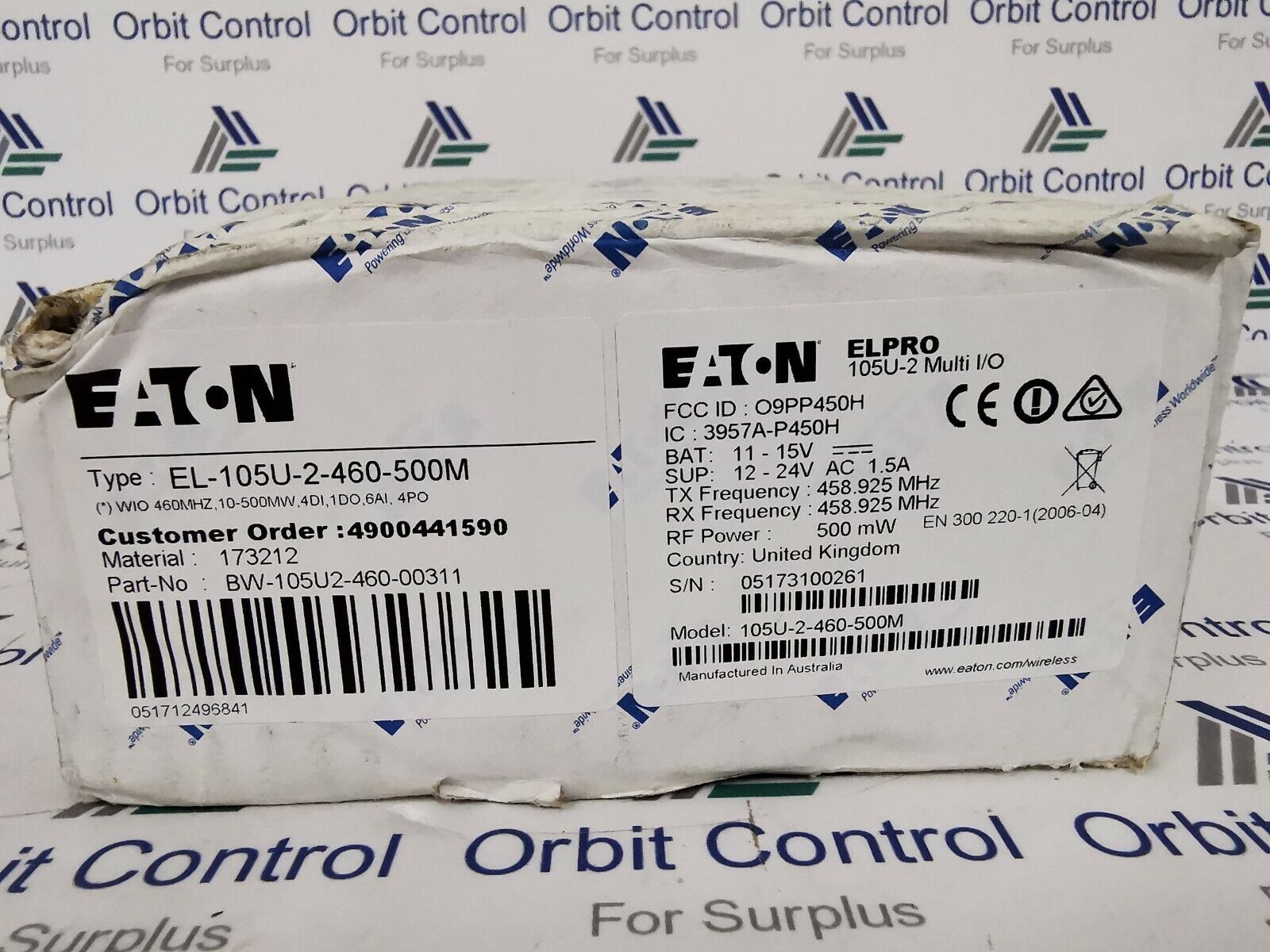 Eaton EL-105U-2-460-500M Eaton Elpro 105U-2 Multi I/O - / EL-105U-2-460-500M 8