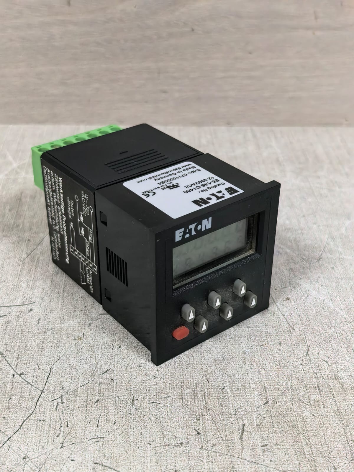 Eaton E5-148-C1400 EATON E5-148-C1400 DIGITAL ELECTRONIC PRESET COUNTER 12-250VAC 4