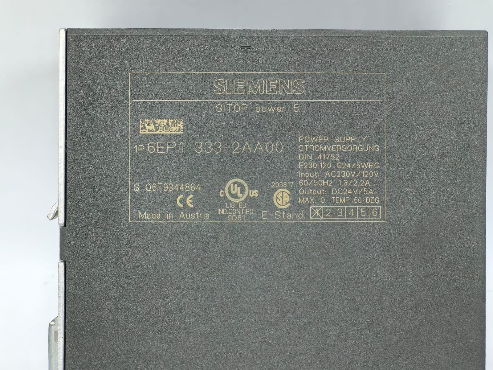 Siemens 6EP1333-2AA00 SIEMENS 6EP1333-2AA00 SITOP POWER 5 POWER SUPPLY 2