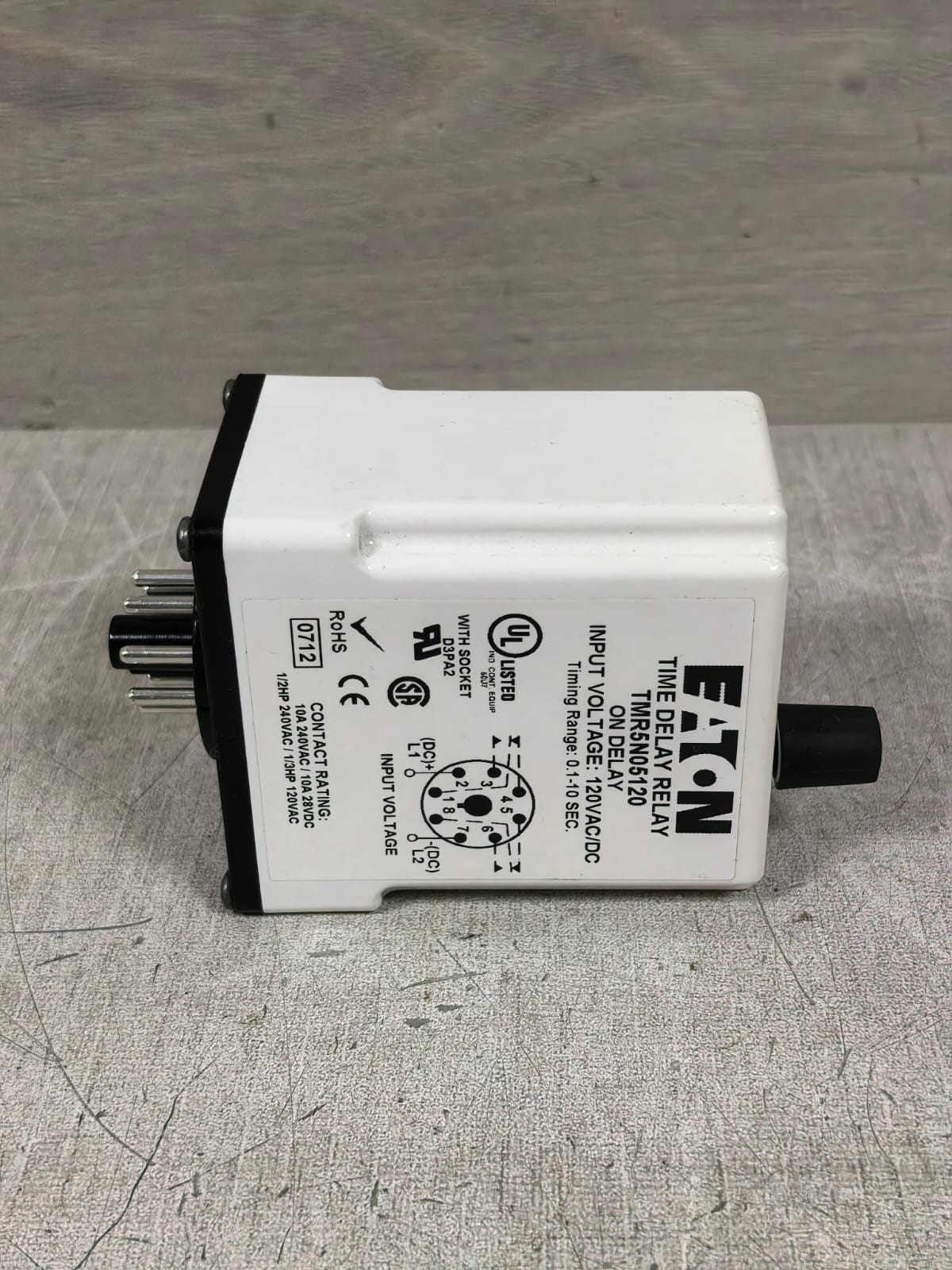 Eaton TMR5N05120 EATON TMR5N05120 ON TIME DELAY RELAY 120VAC/DC 6