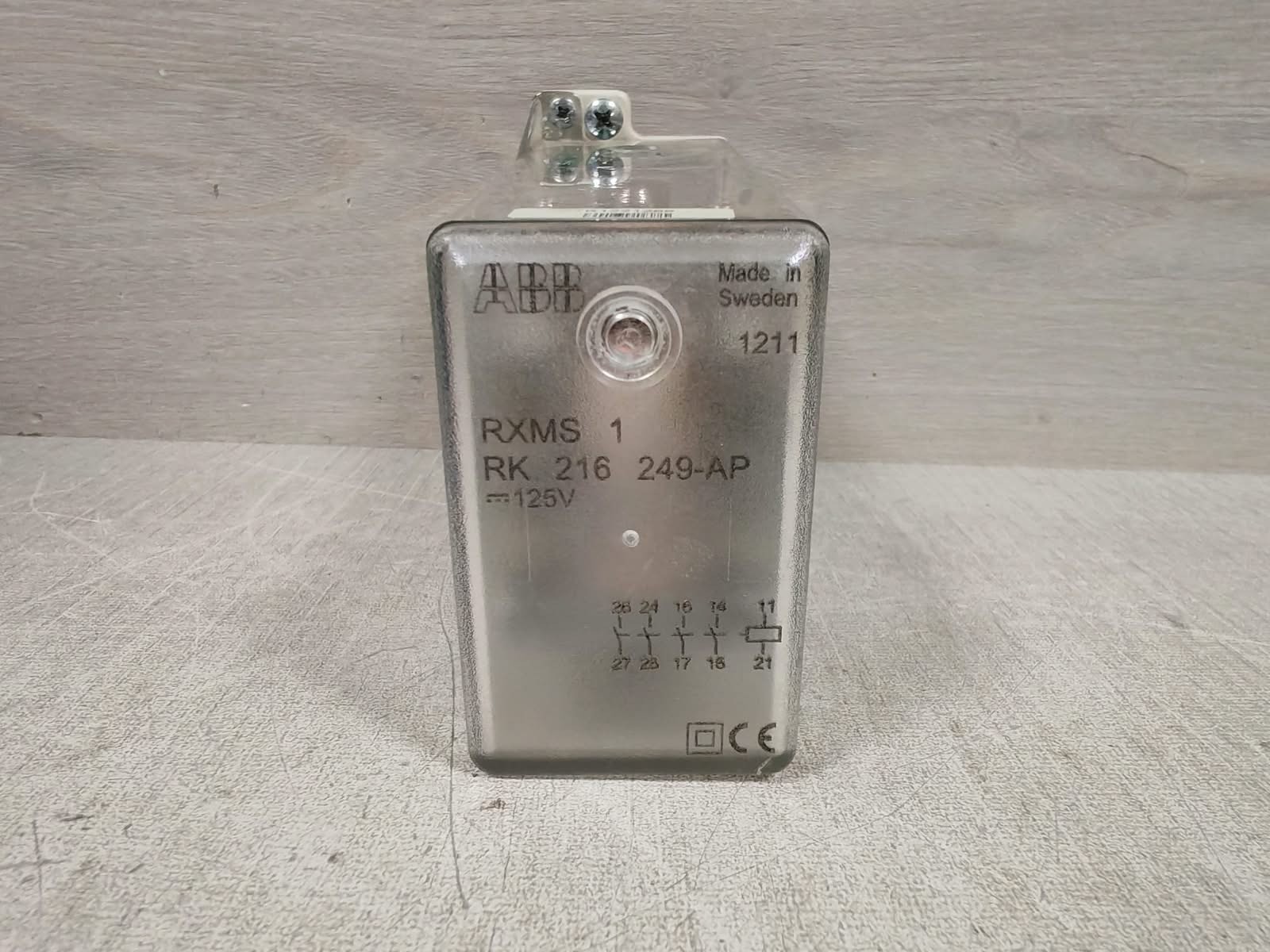 ABB RXMS 1 RK 216 249-AP ABB RXMS 1 RK 216 249-AP RELAY 125V 1